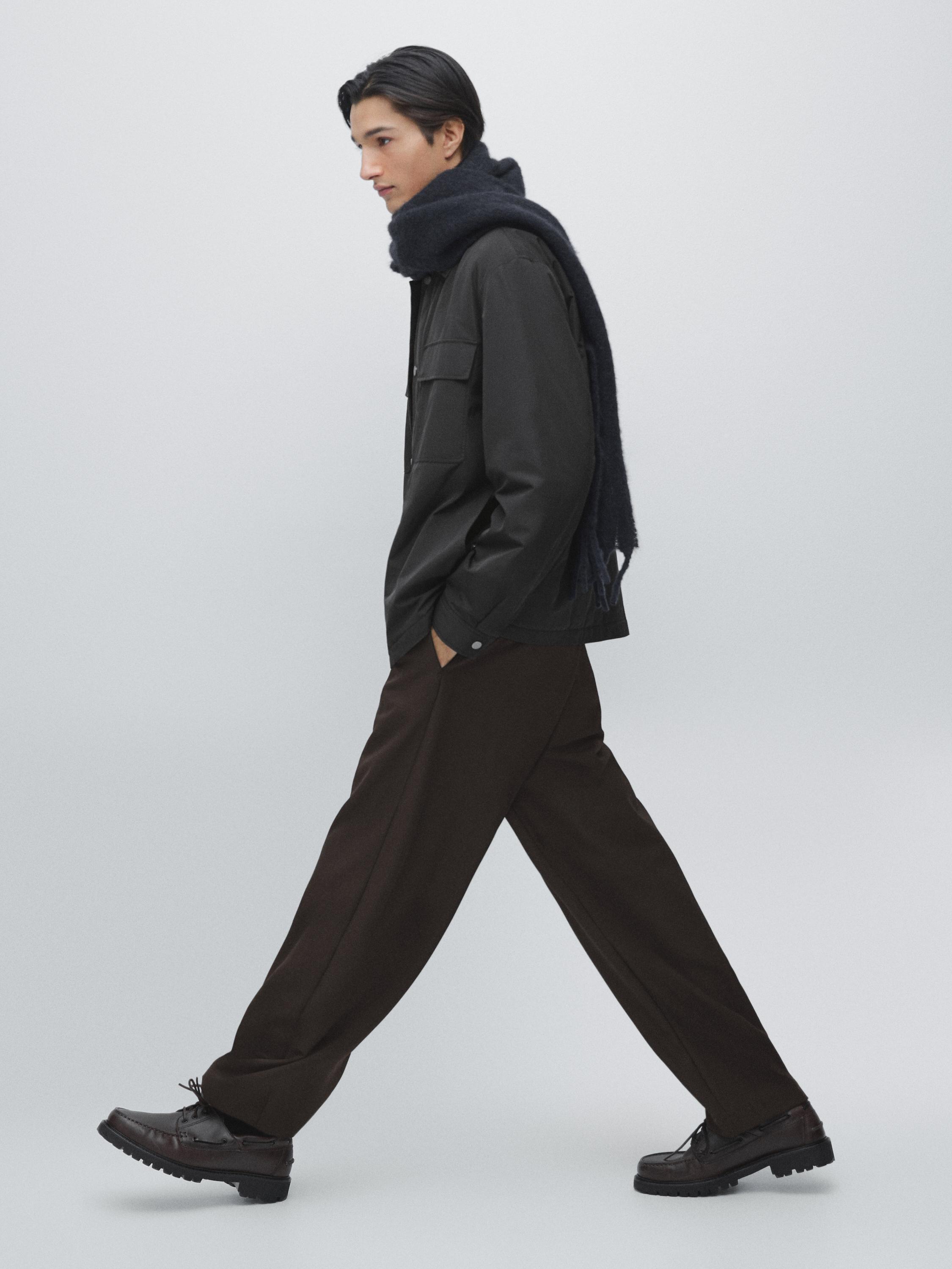 Water-repellent overshirt with pockets — DARK NAVY