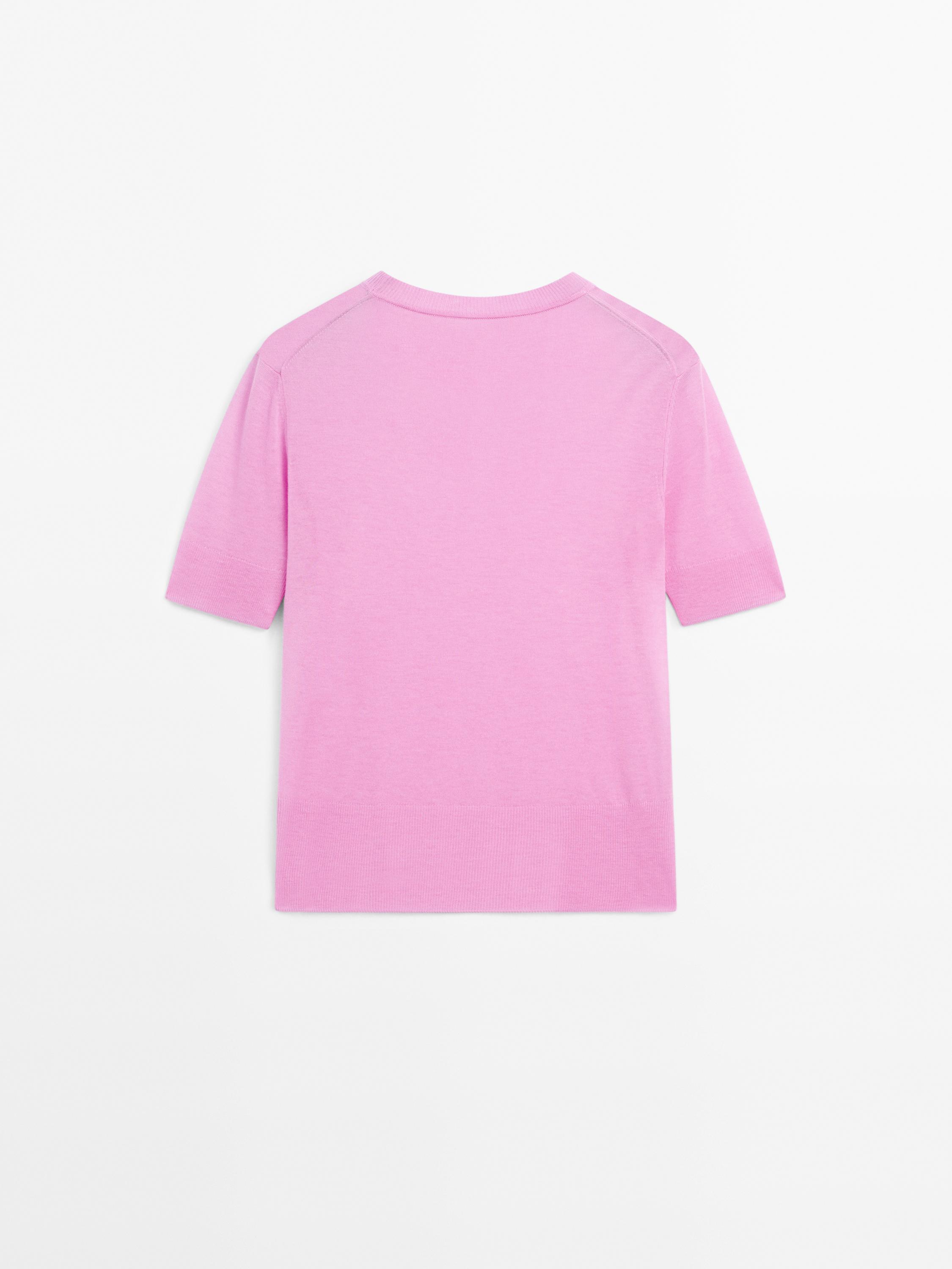 Short sleeve knit sweater - STUDIO