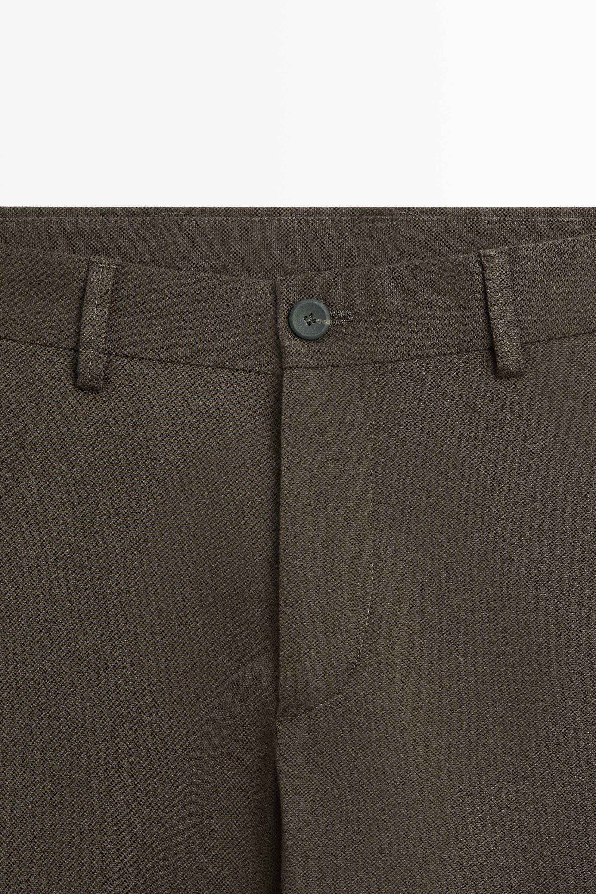 Slim fit pants — BROWN