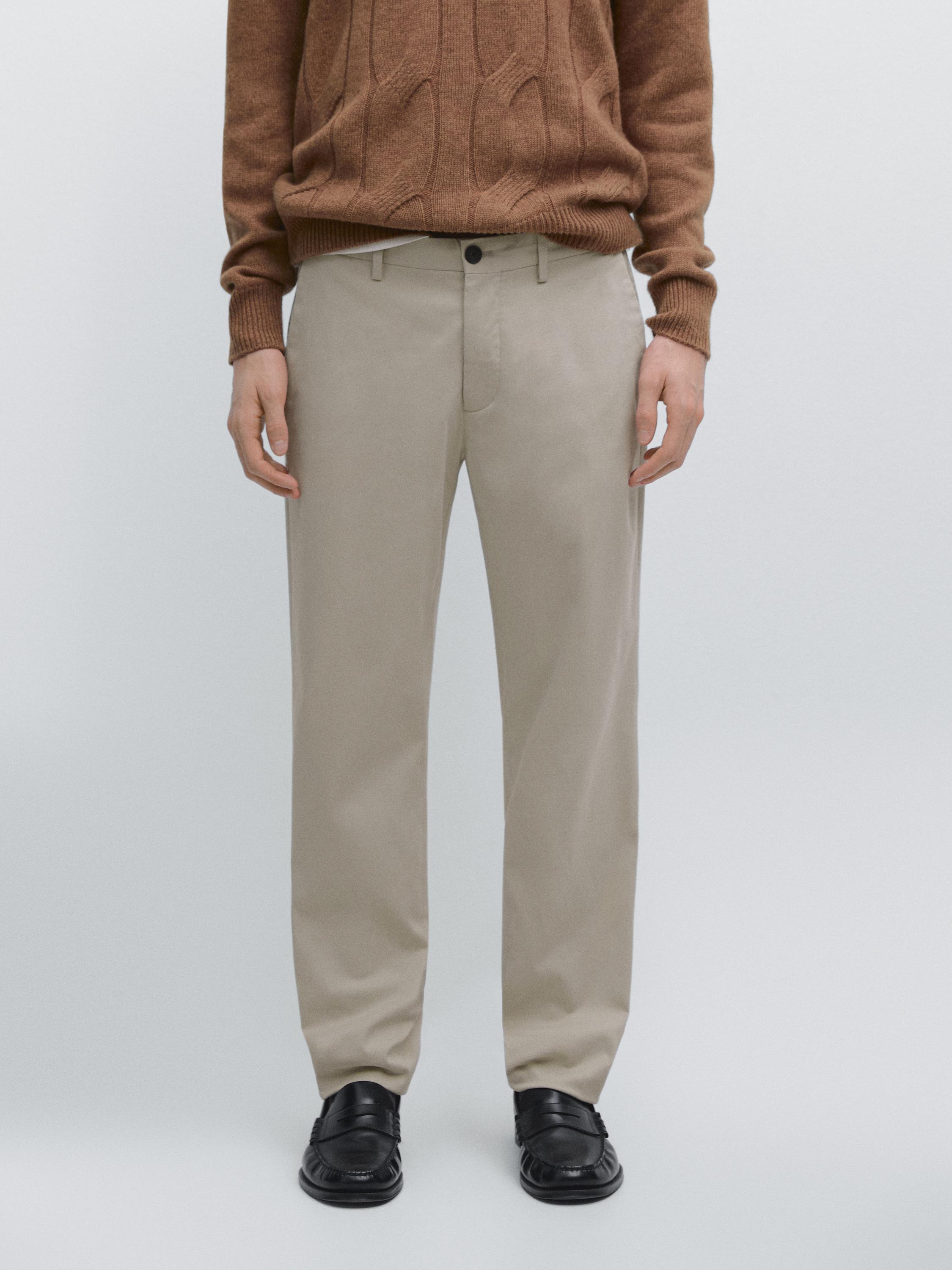 Pantalón slim fit algodón