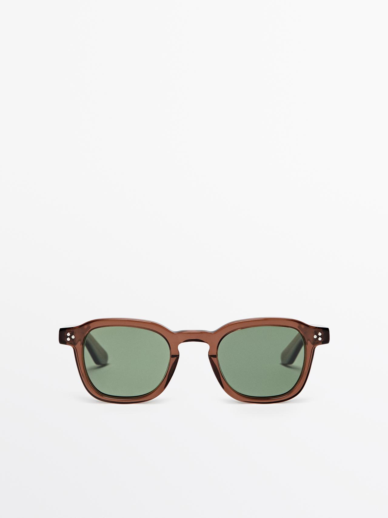 Occhiali Da Sole Rotondi - Marrone Vigoré - 01 - Massimo Dutti - Maschile