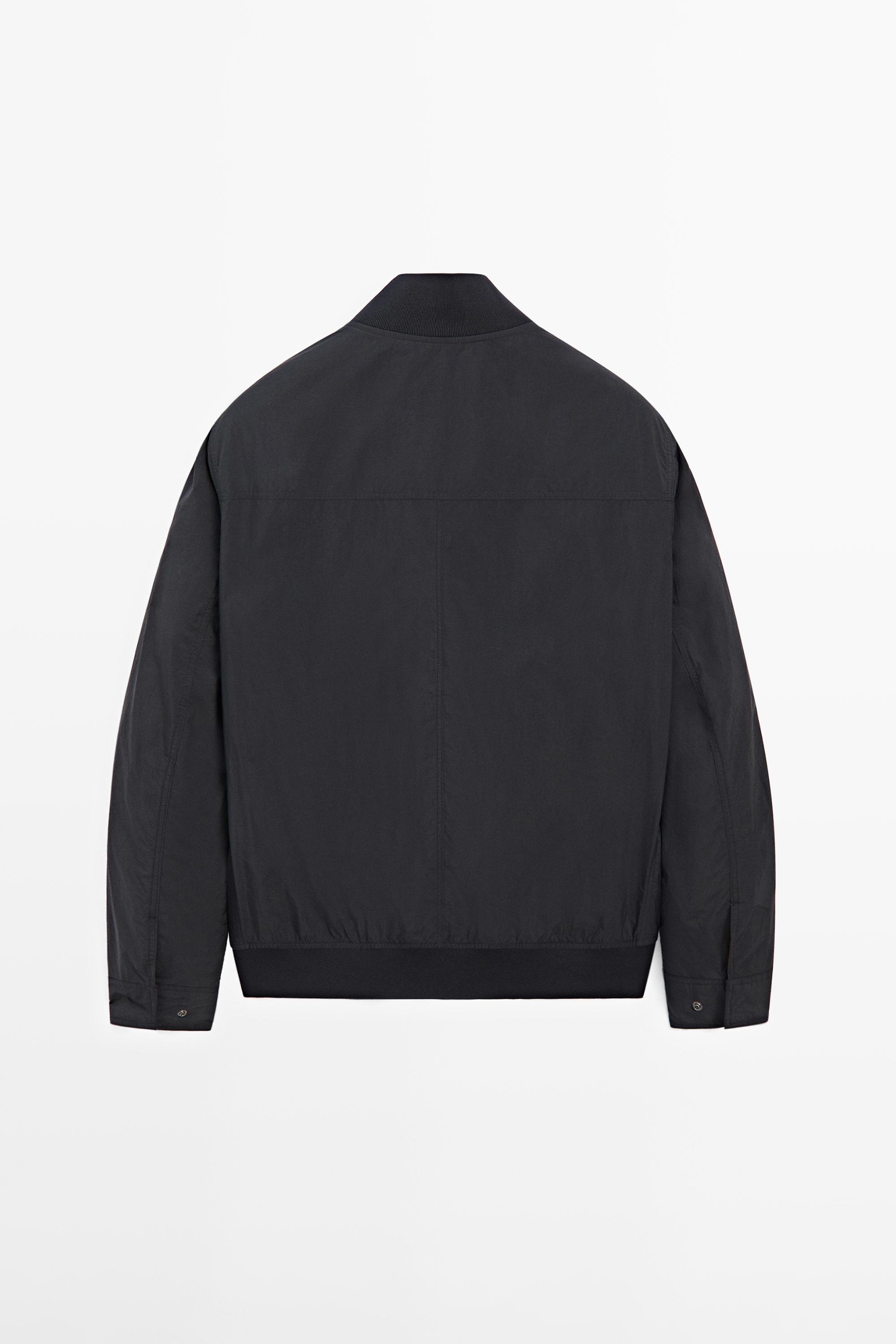 Bomber jacket with pocket details — DARK NAVY