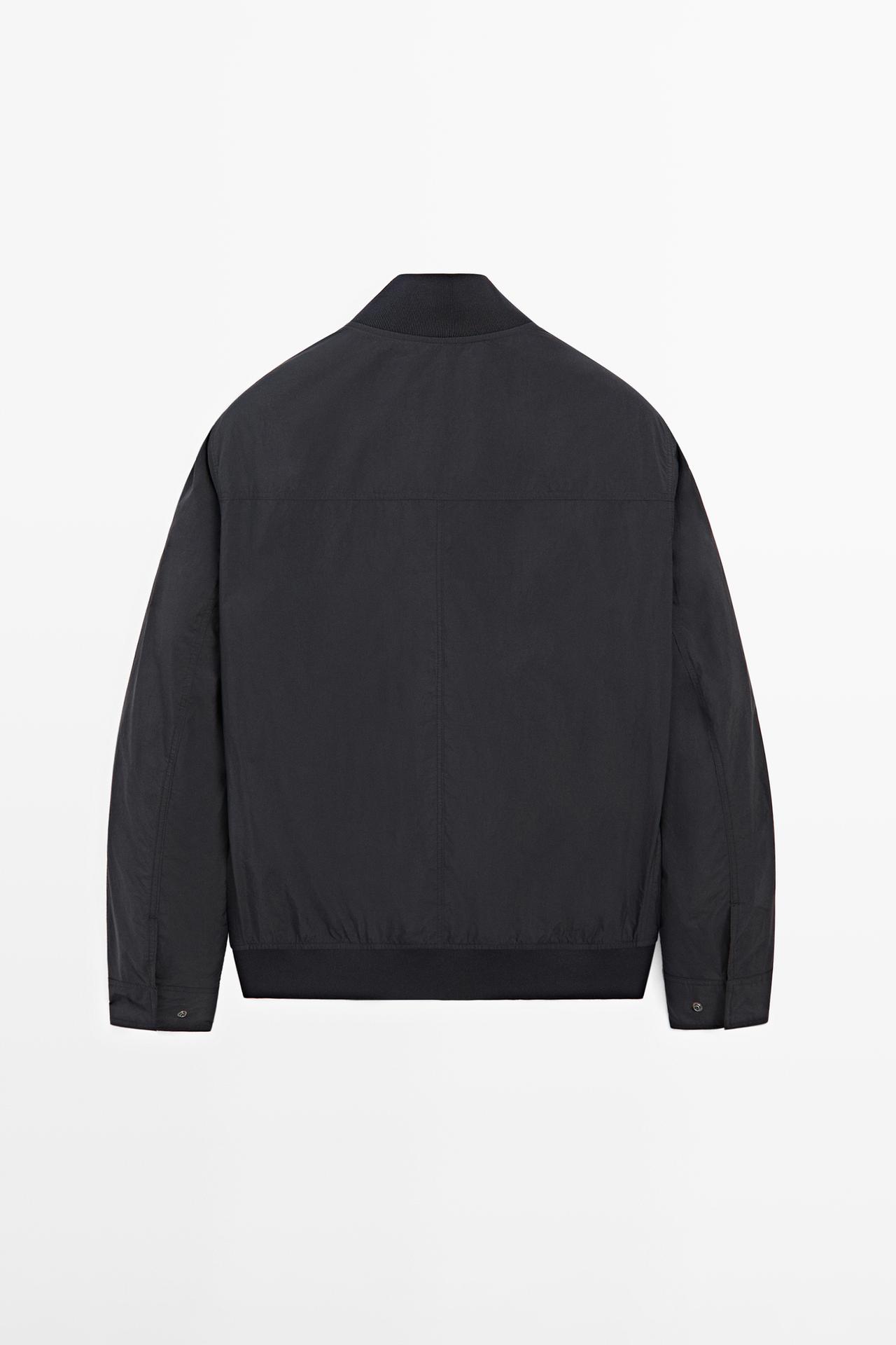 Bomber jacket with pocket details — DARK NAVY