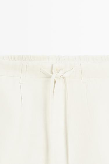 100% linen short Bermuda shorts — SAND 9