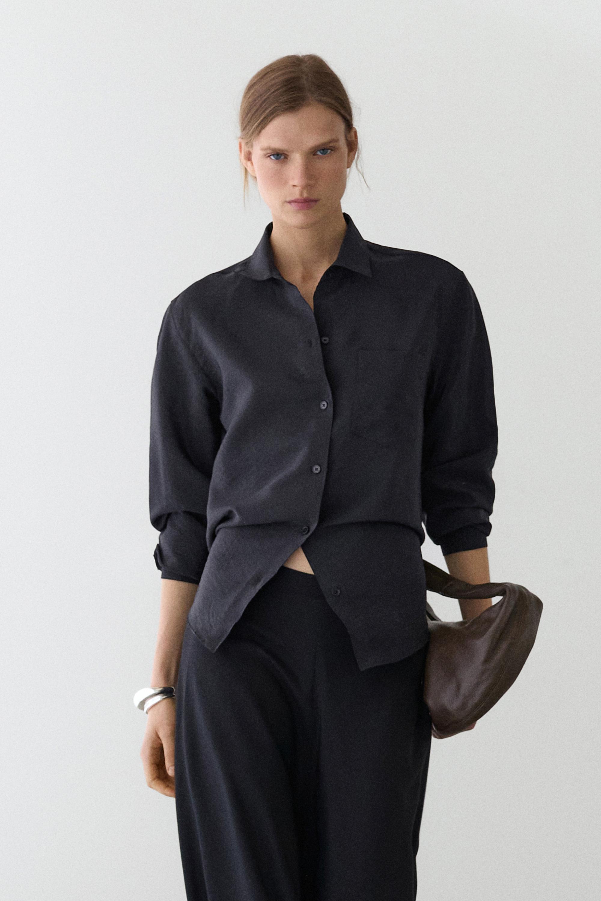 Flowing technical shirt — DARK NAVY