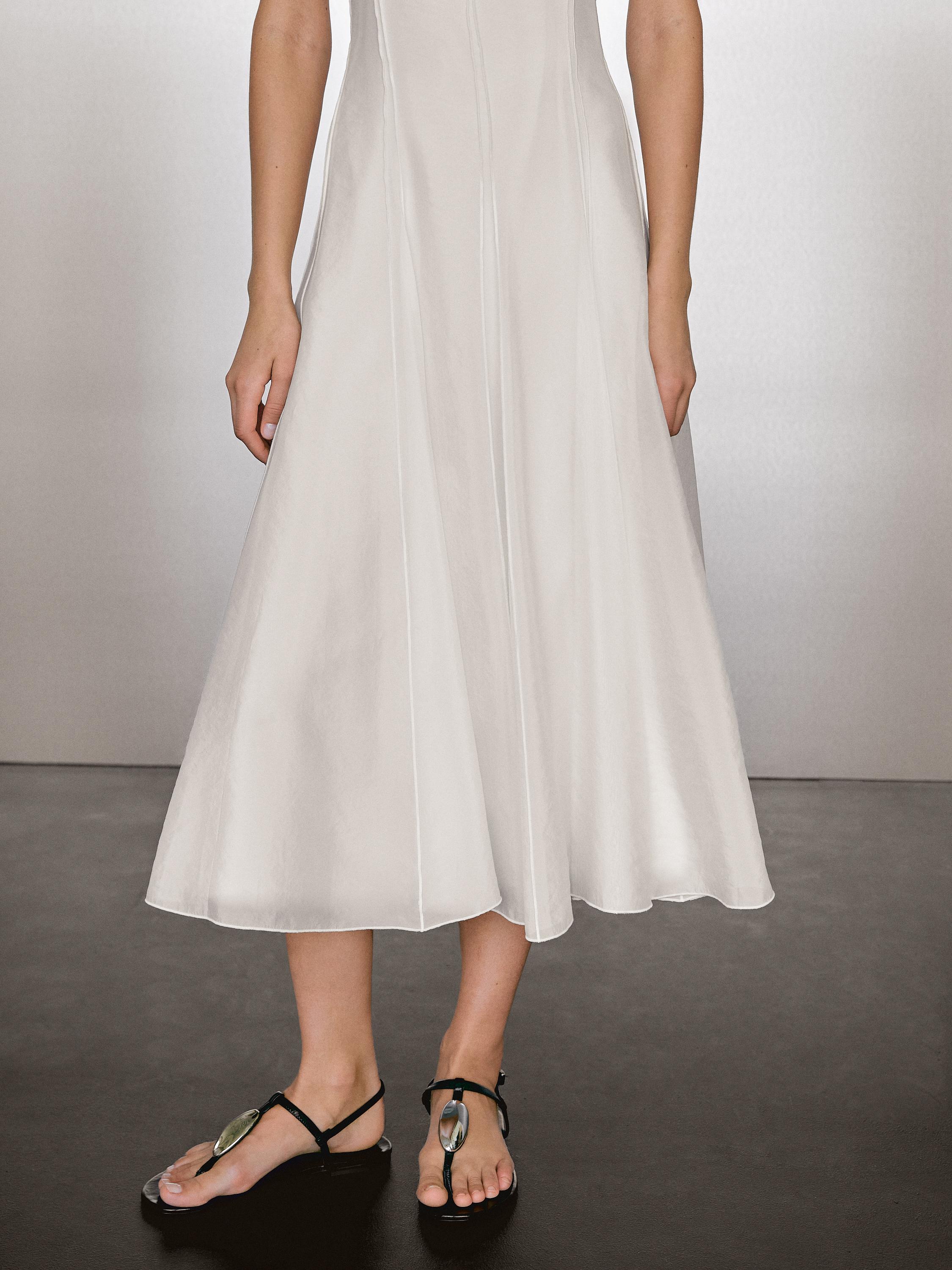 Flowing strappy midi dress