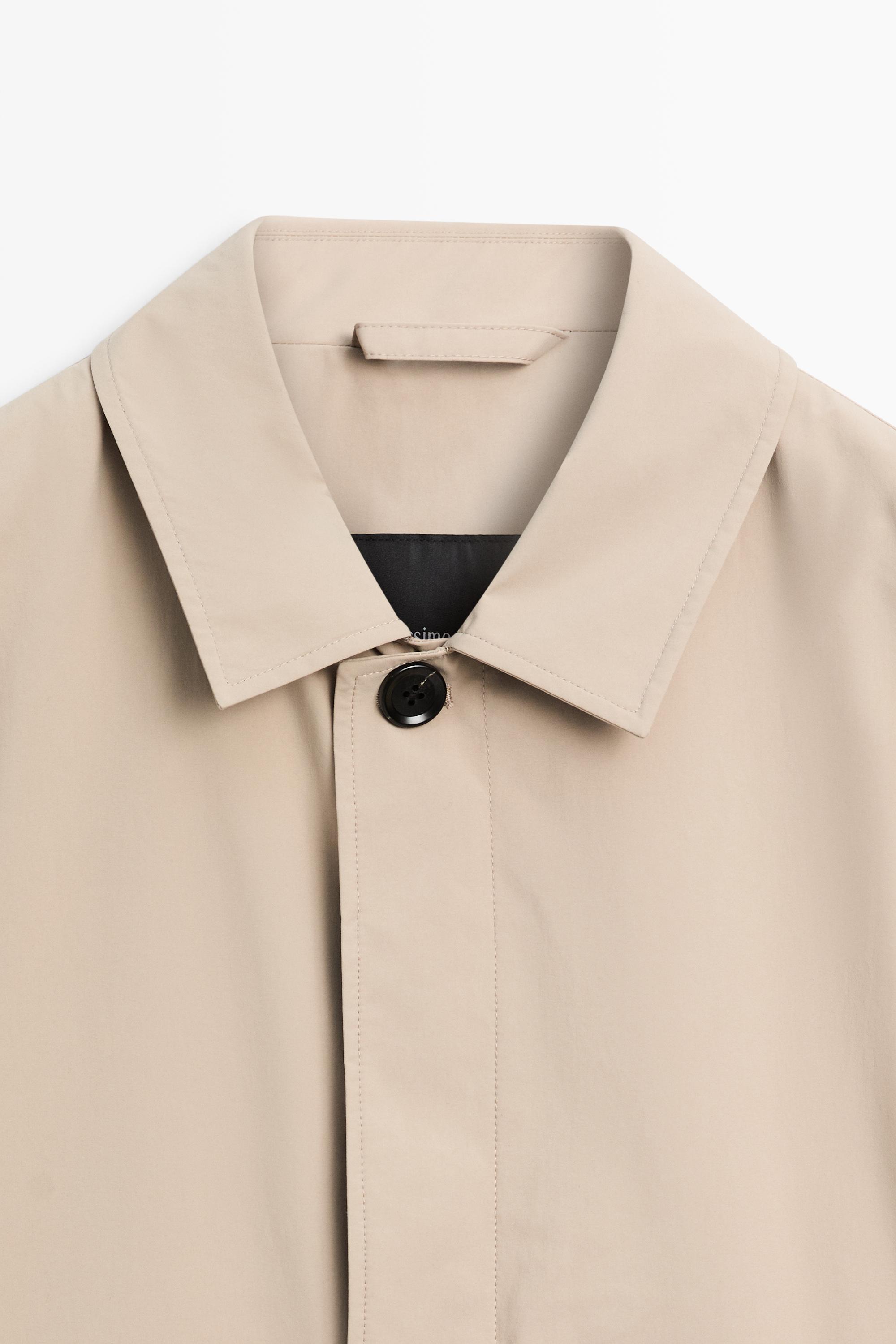 Lightweight long trench coat — PALE SAND