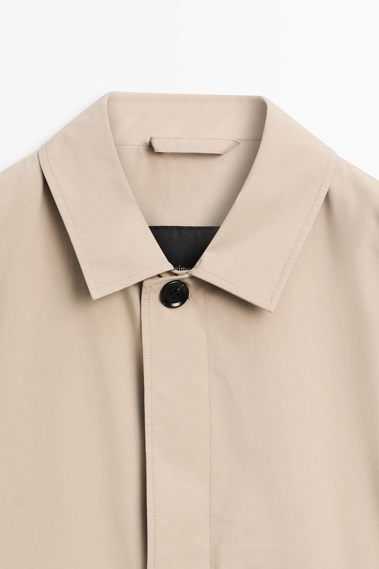Lightweight long trench coat — PALE SAND