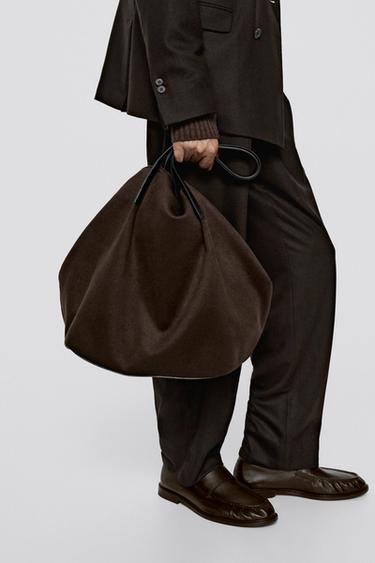 100% wool tote bag - LIMITED EDITION — BROWN 3