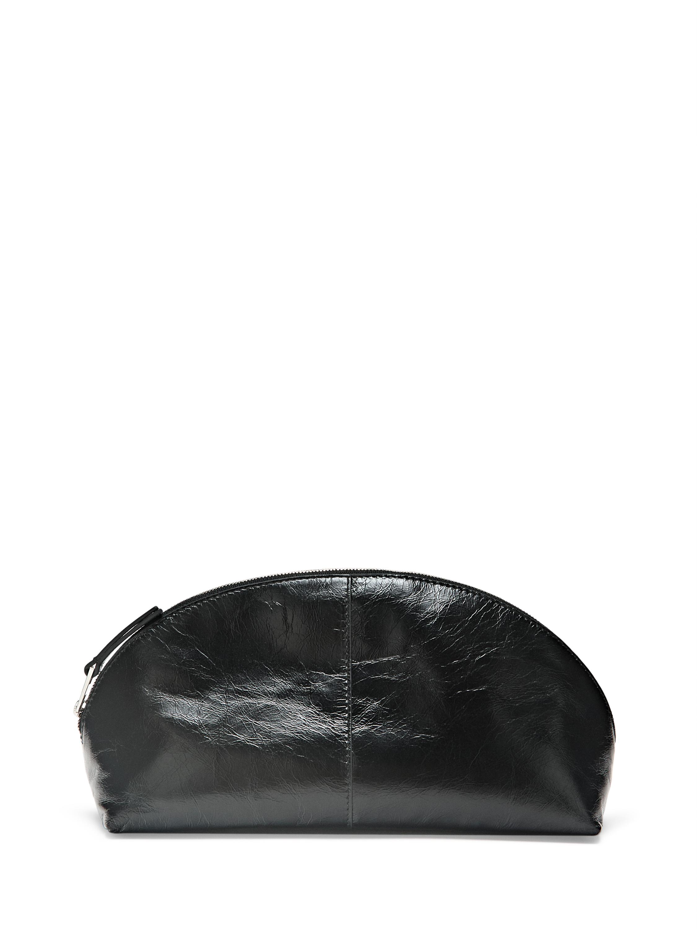 Nappa leather toiletry bag — BLACK