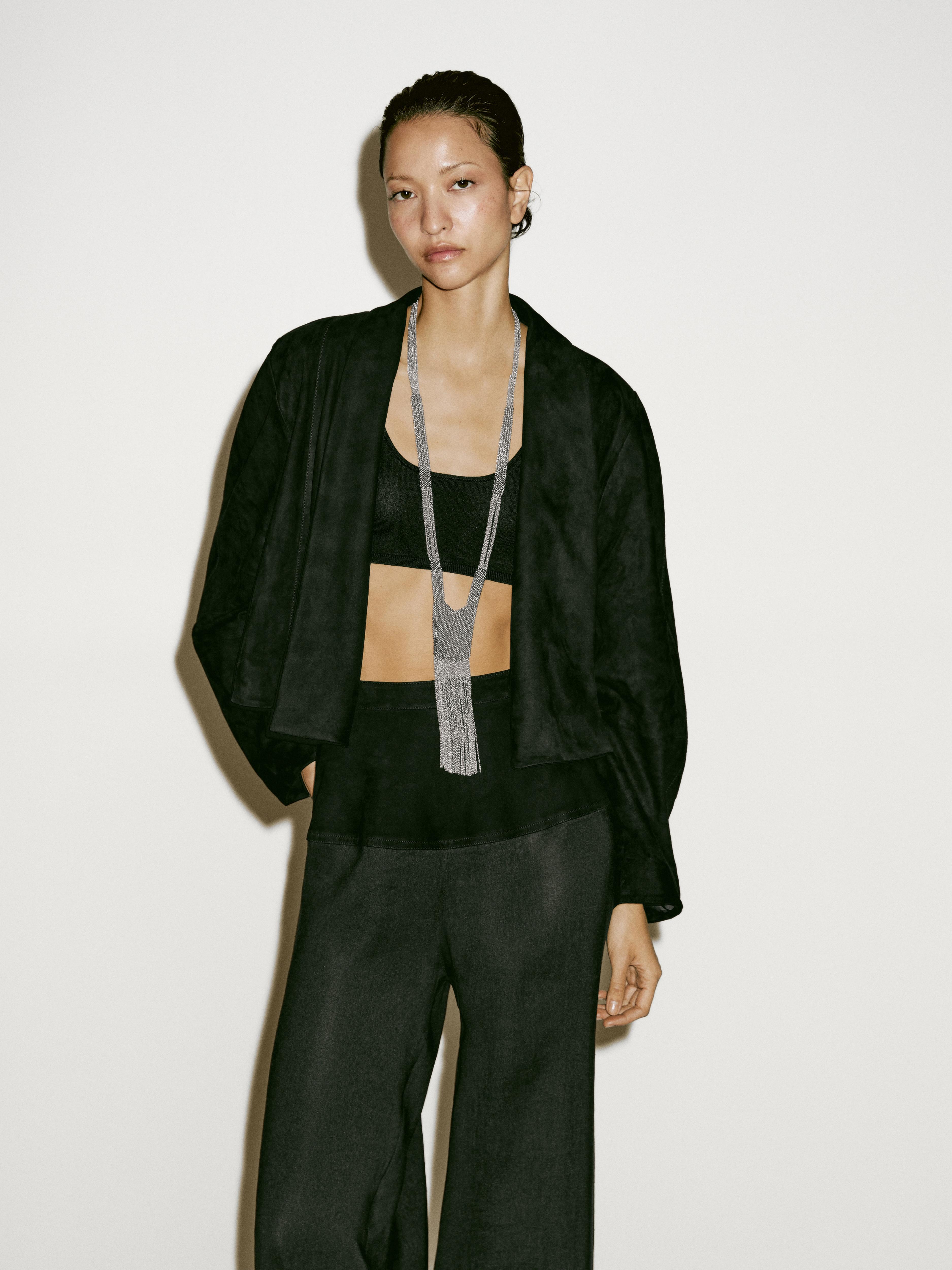 Flowing trousers with leather corset belt detail - Limited Edition