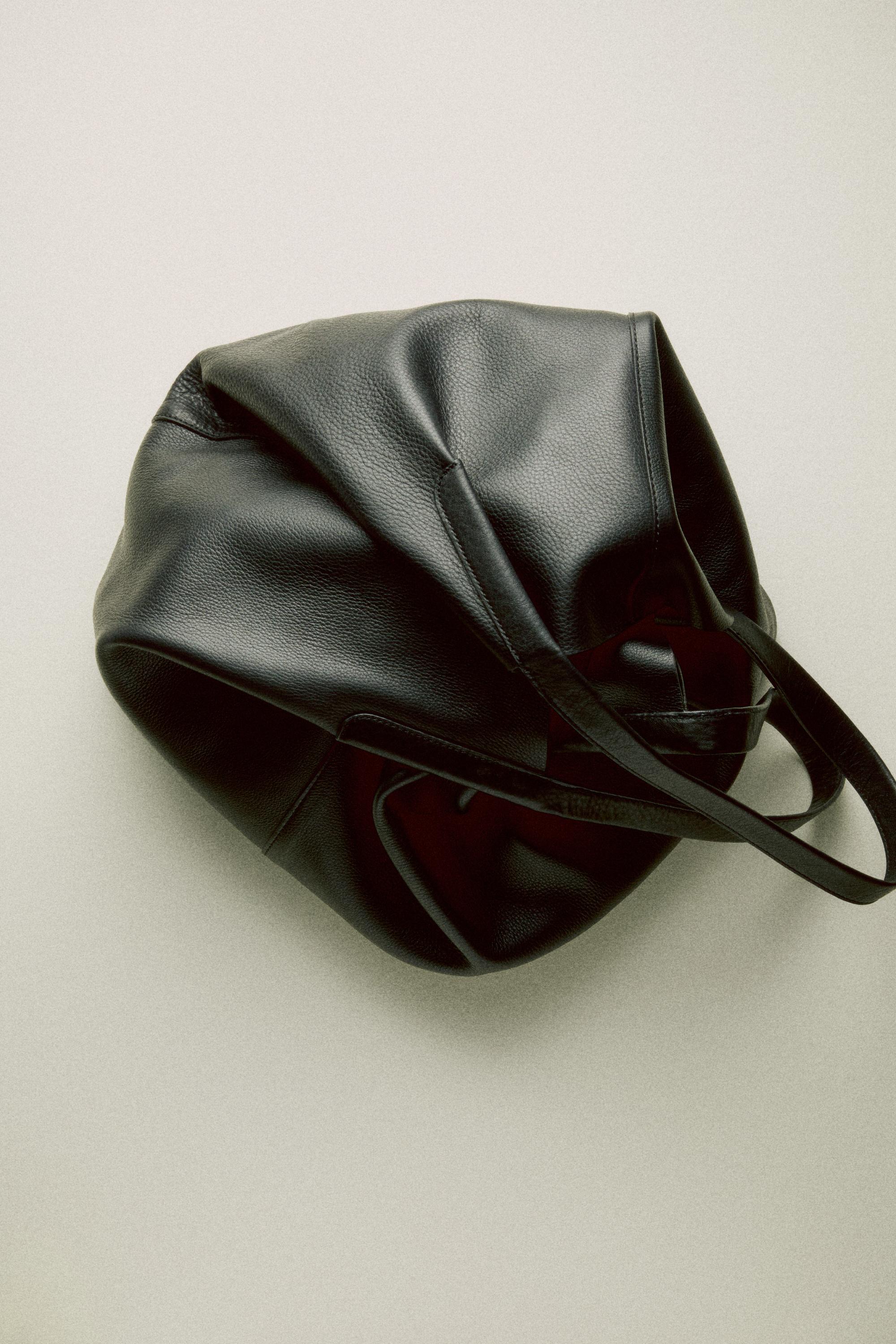 Massimo Dutti Napa deri tote çanta görsel 8