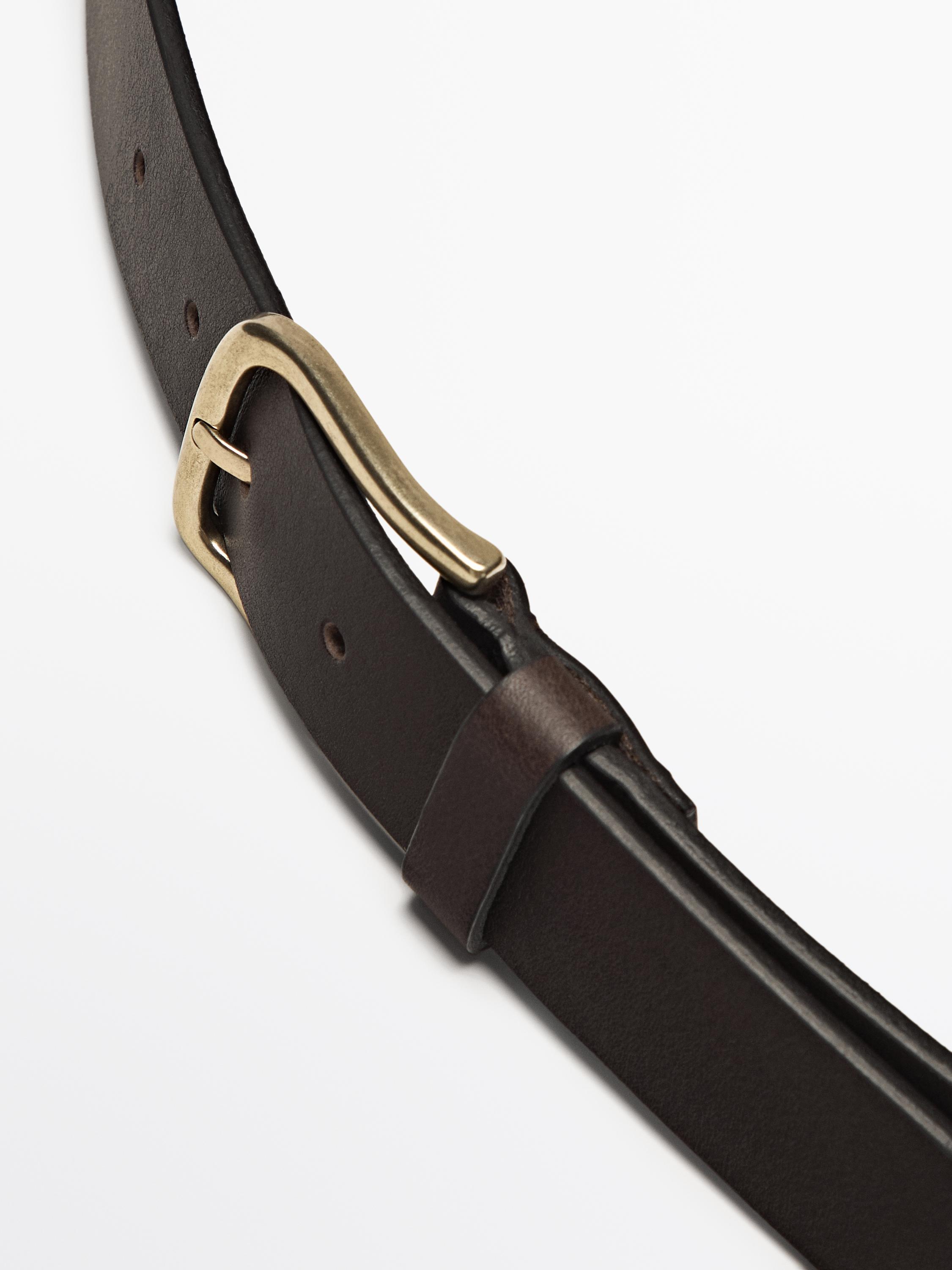 Soft nappa leather belt