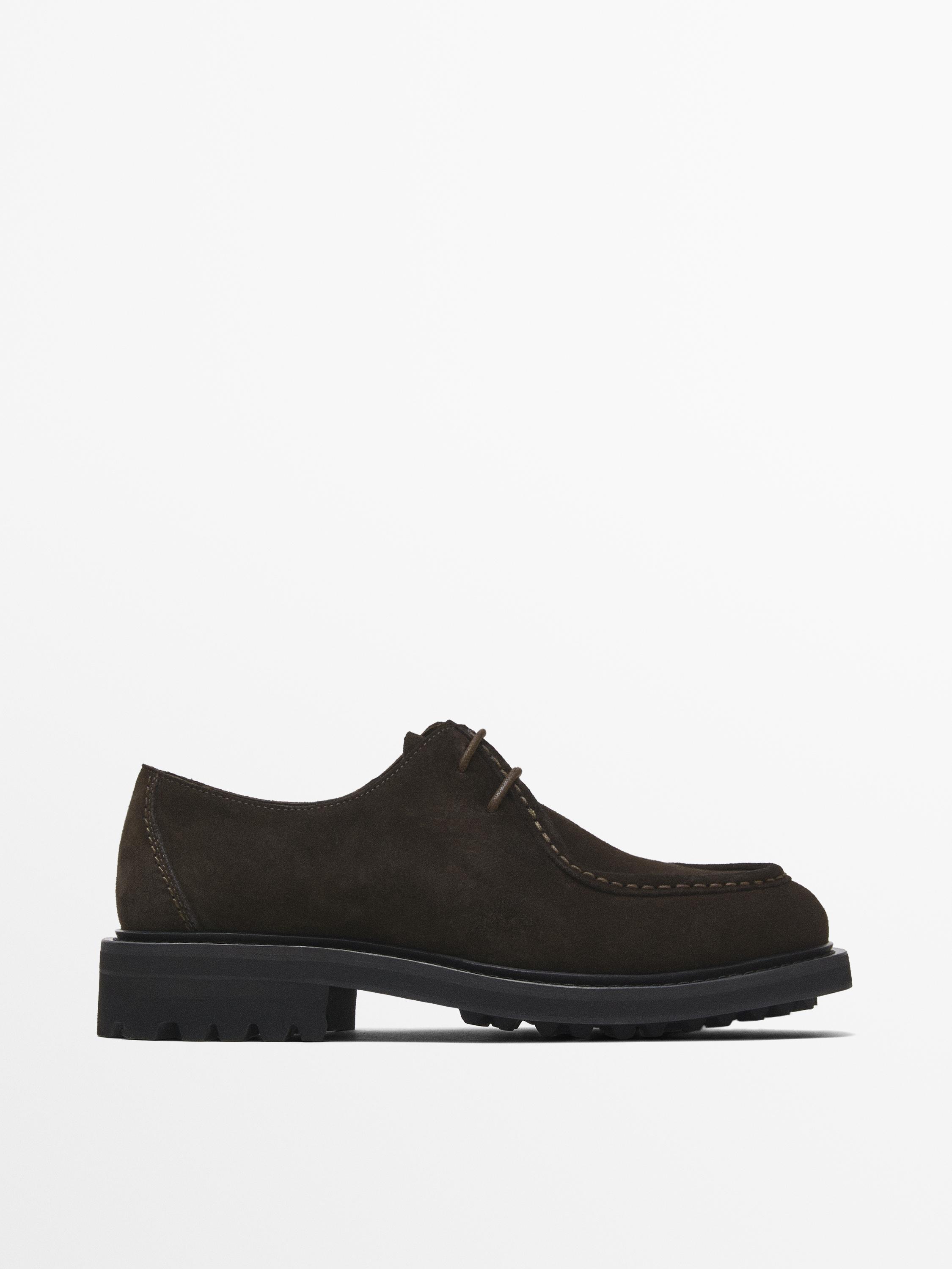 St. Moritz® split leather moc toe shoes