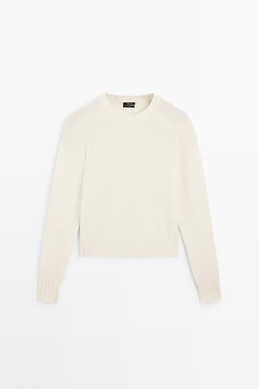 100% cashmere knit sweater — Vanilla 2