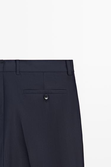 Herringbone suit pants — NAVY BLUE 9
