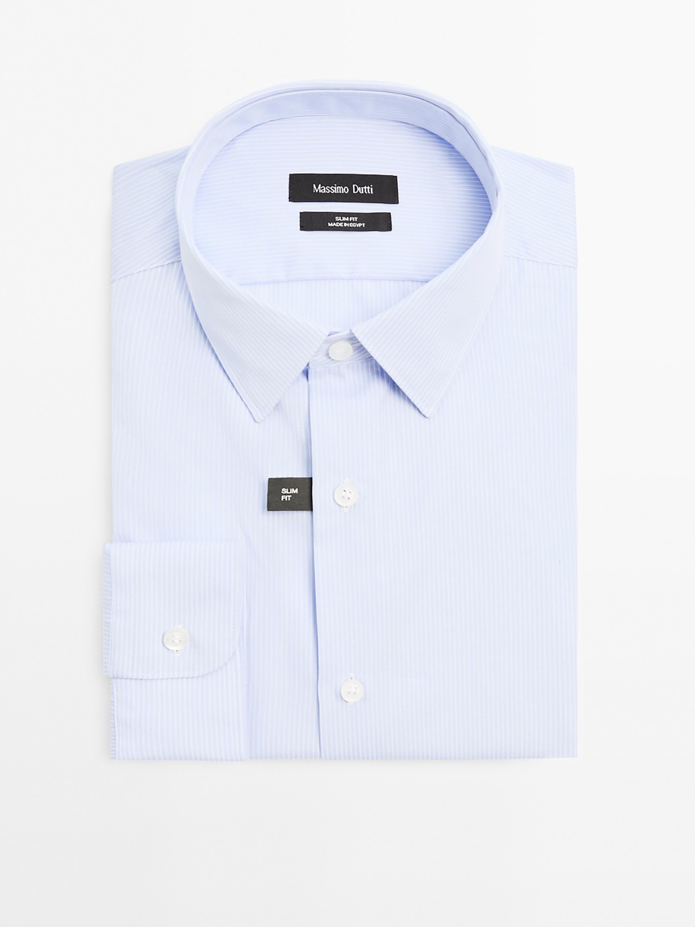 Camisa rayas slim fit 100% algodón
