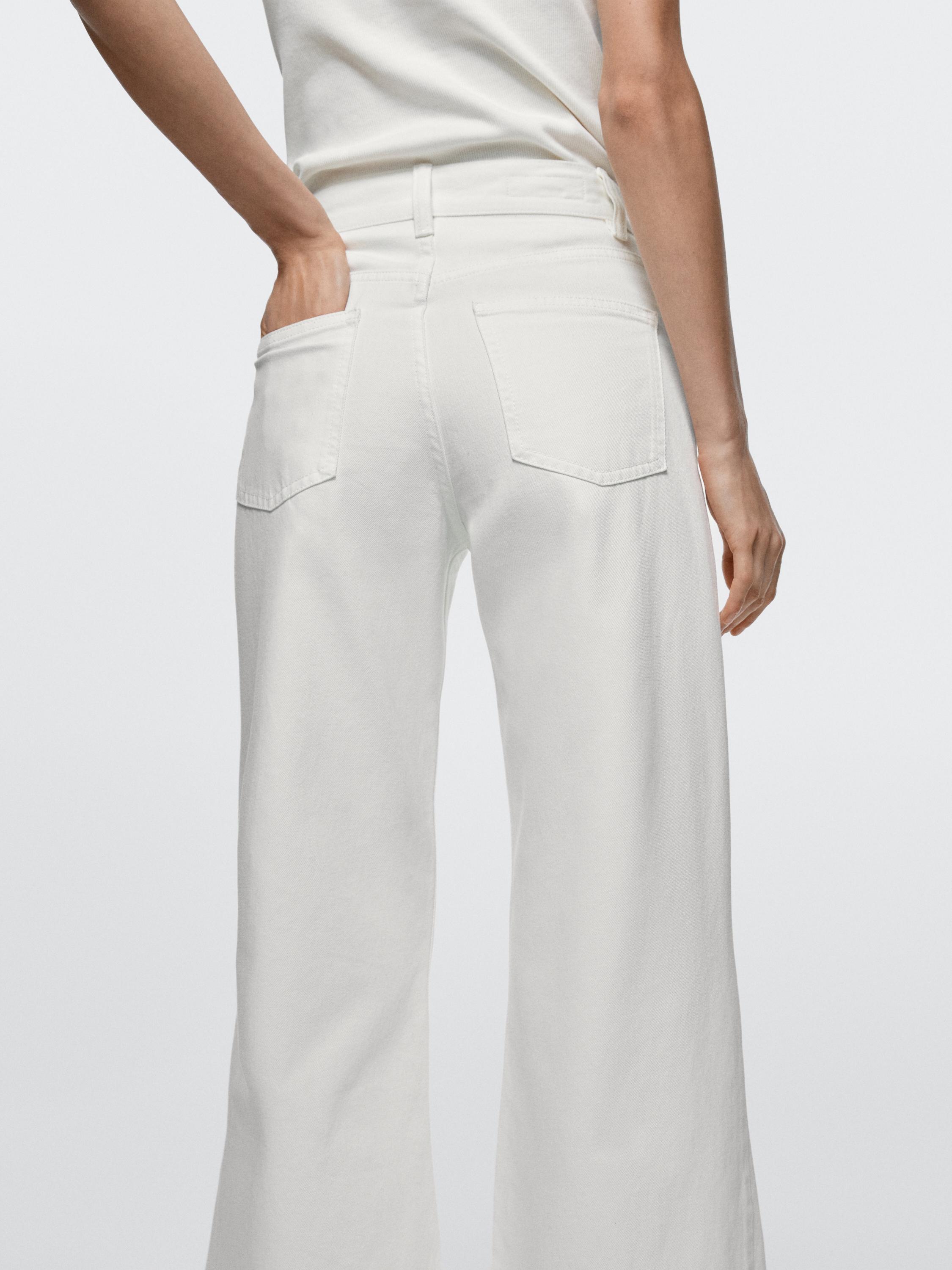 High-waist flare fit jeans — Off white