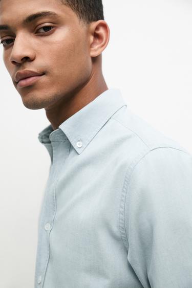 100% cotton denim shirt — SKY BLUE 8