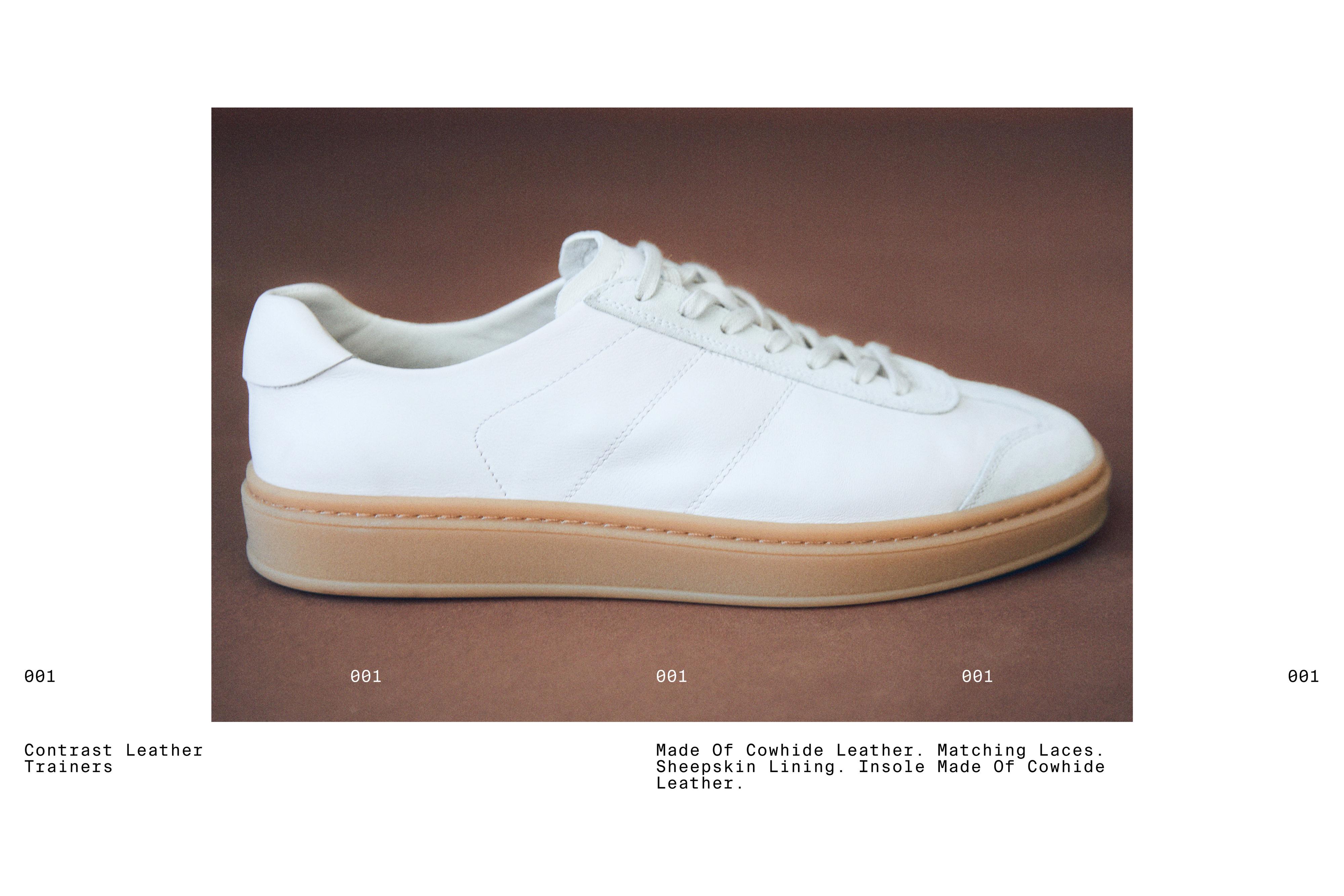 Split suede trainers — WHITE