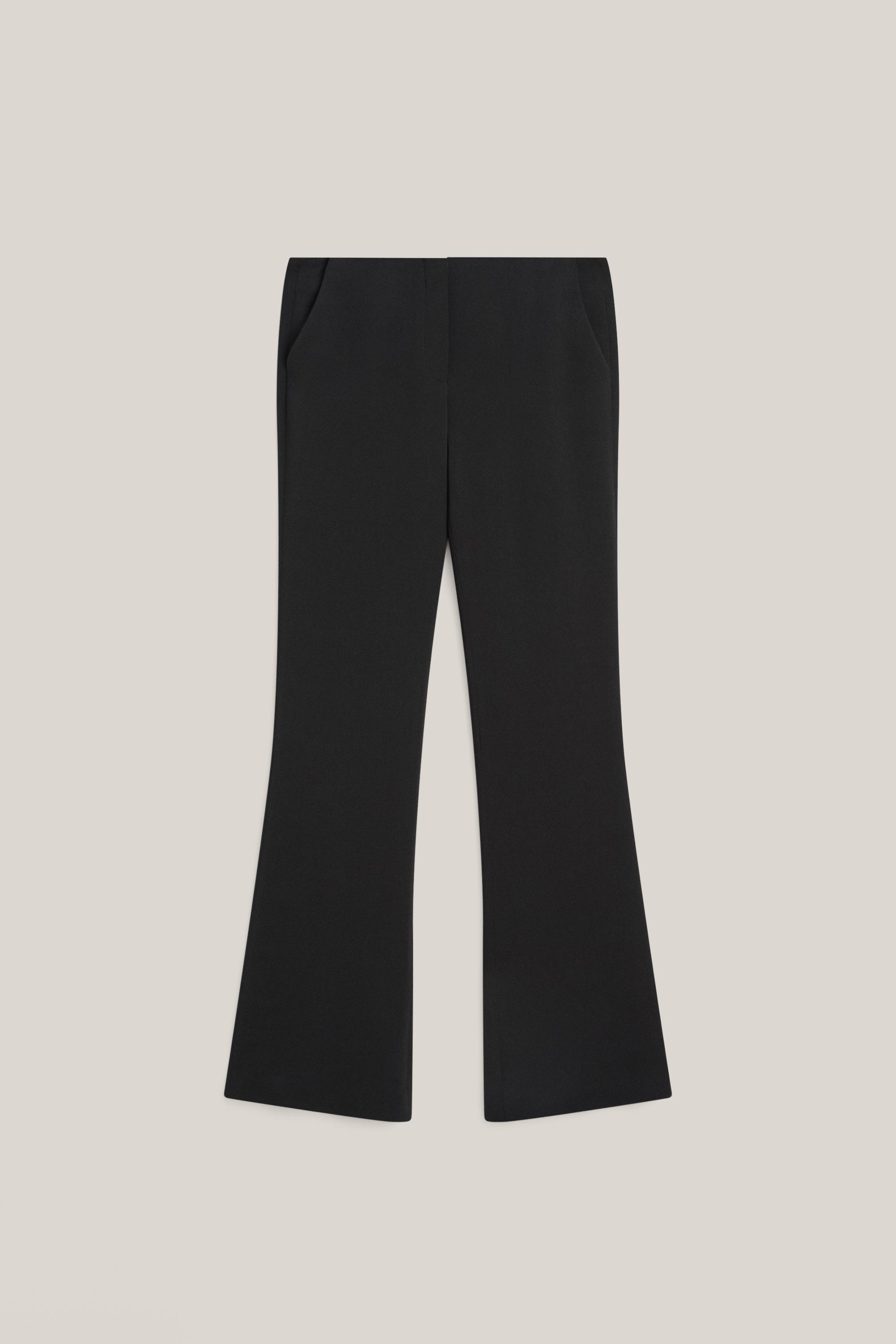 Satin flare fit trousers - LIMITED EDITION — BLACK
