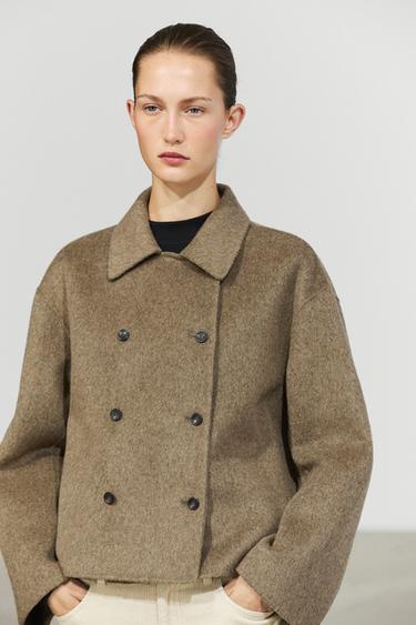 Short wool coat — BROWN 5