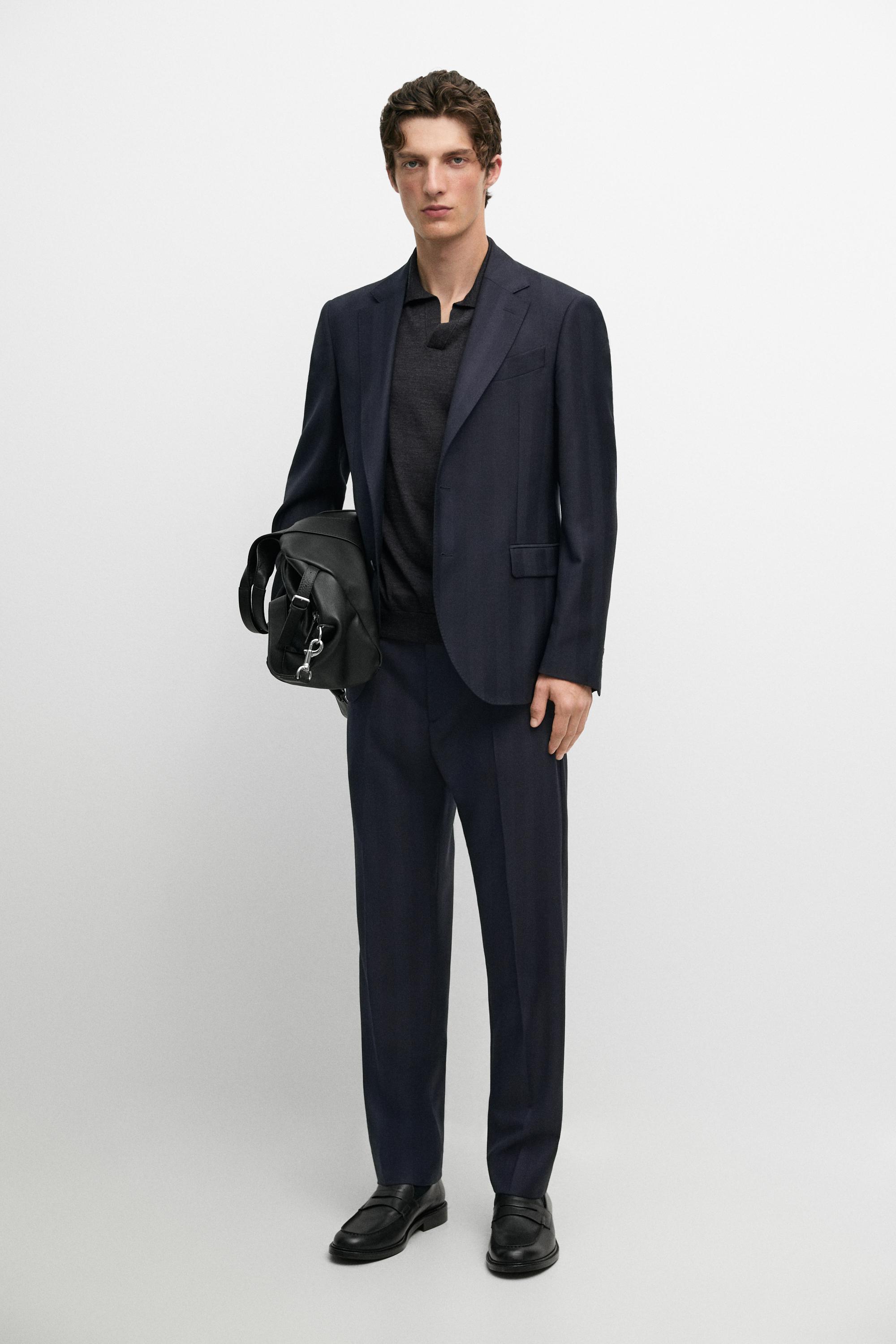 Herringbone suit blazer