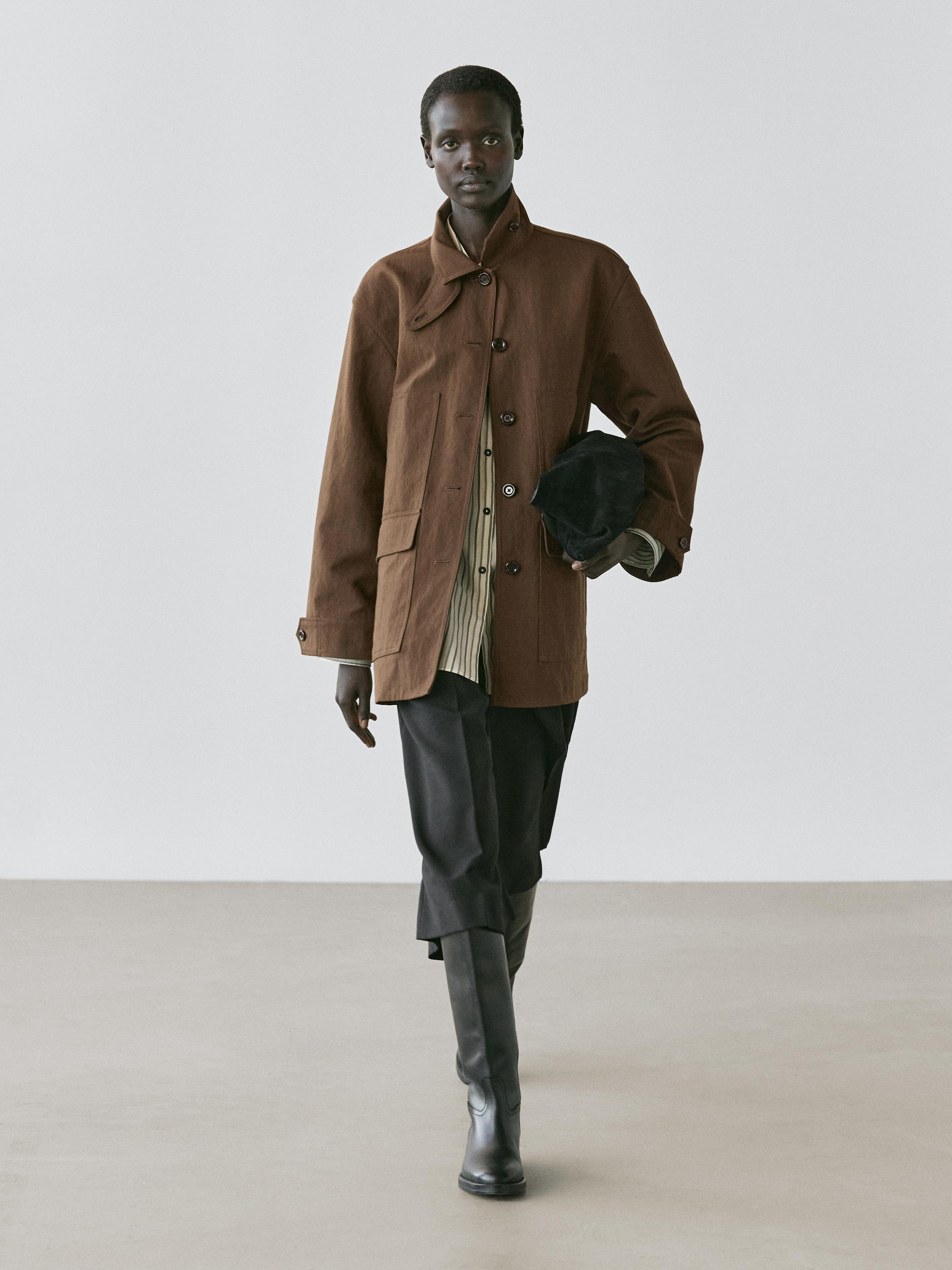 Jacket with cotton pockets