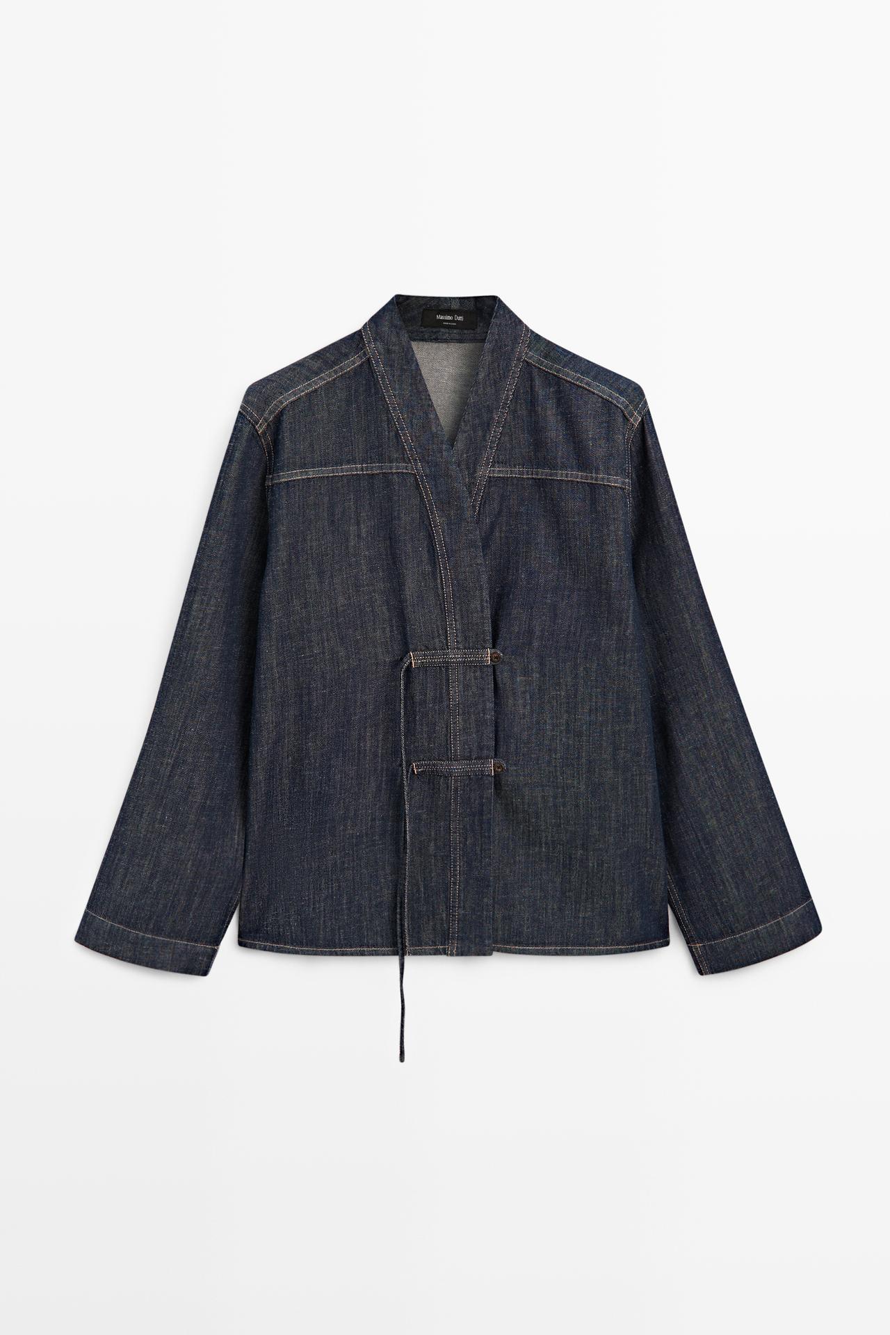 Total look denim overshirt — DARK BLUE