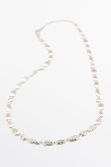 Pinstriped piece necklace — SILVER 2