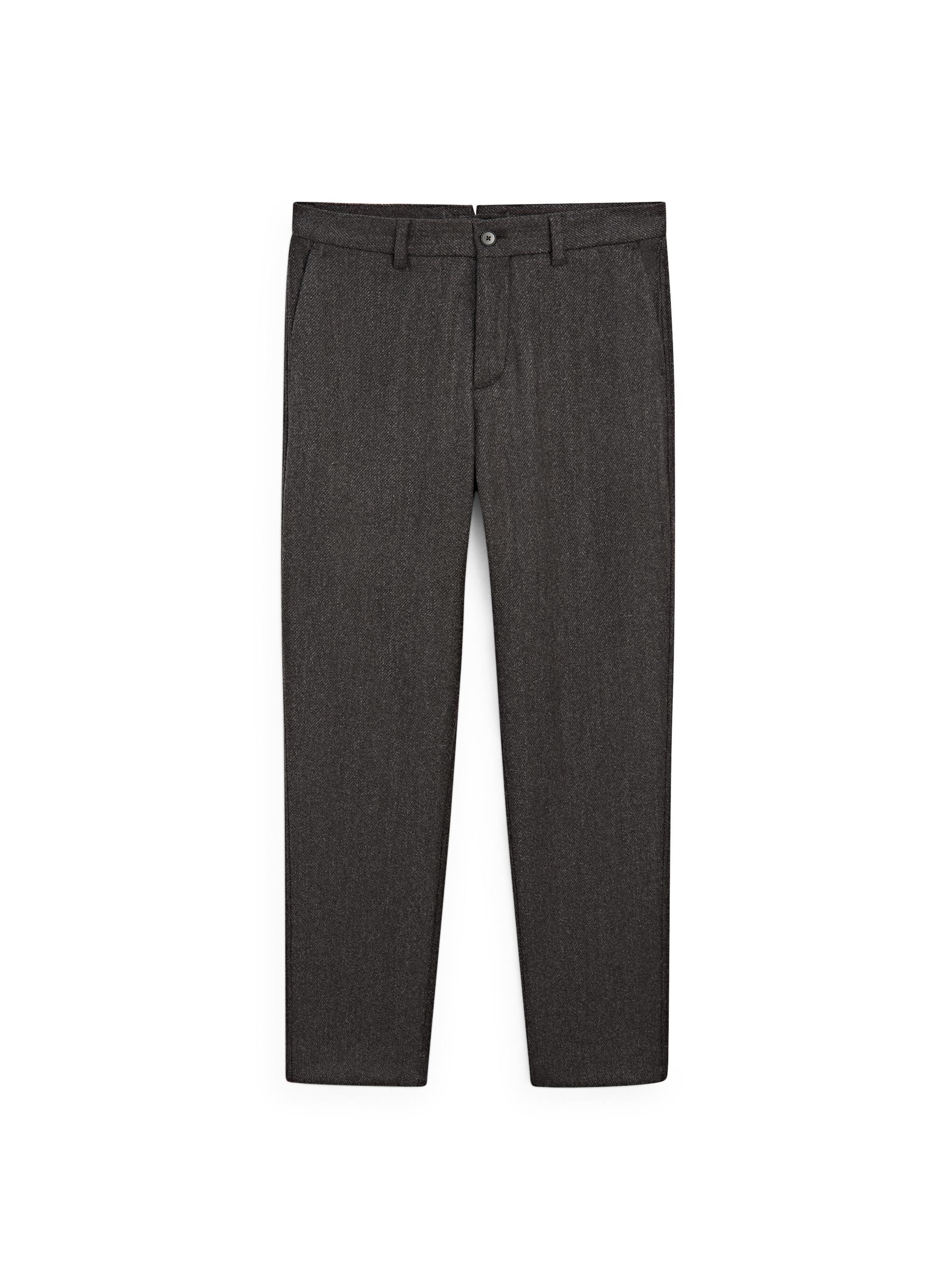 Twill wool blend trousers — GREY