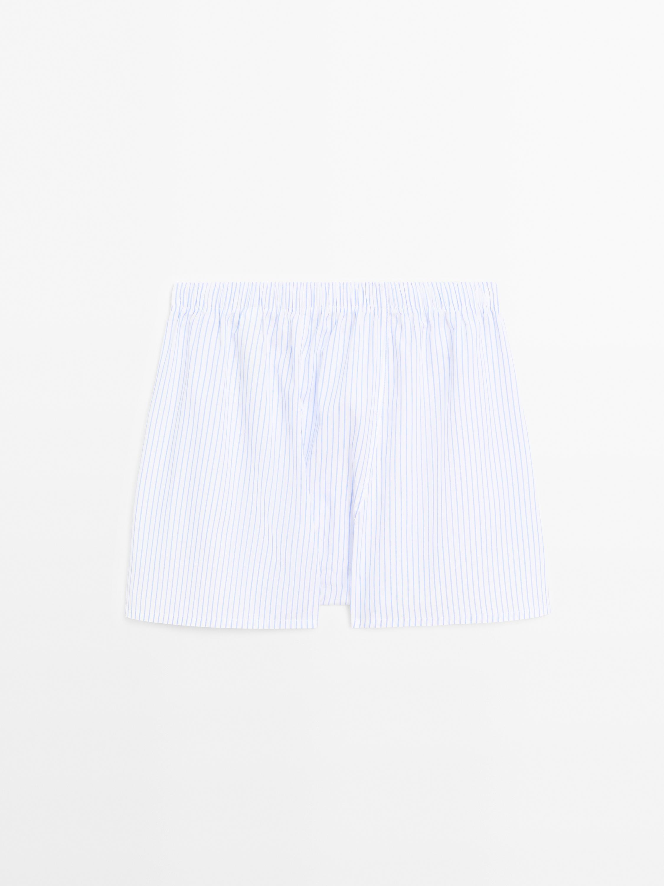 100% cotton striped boxers