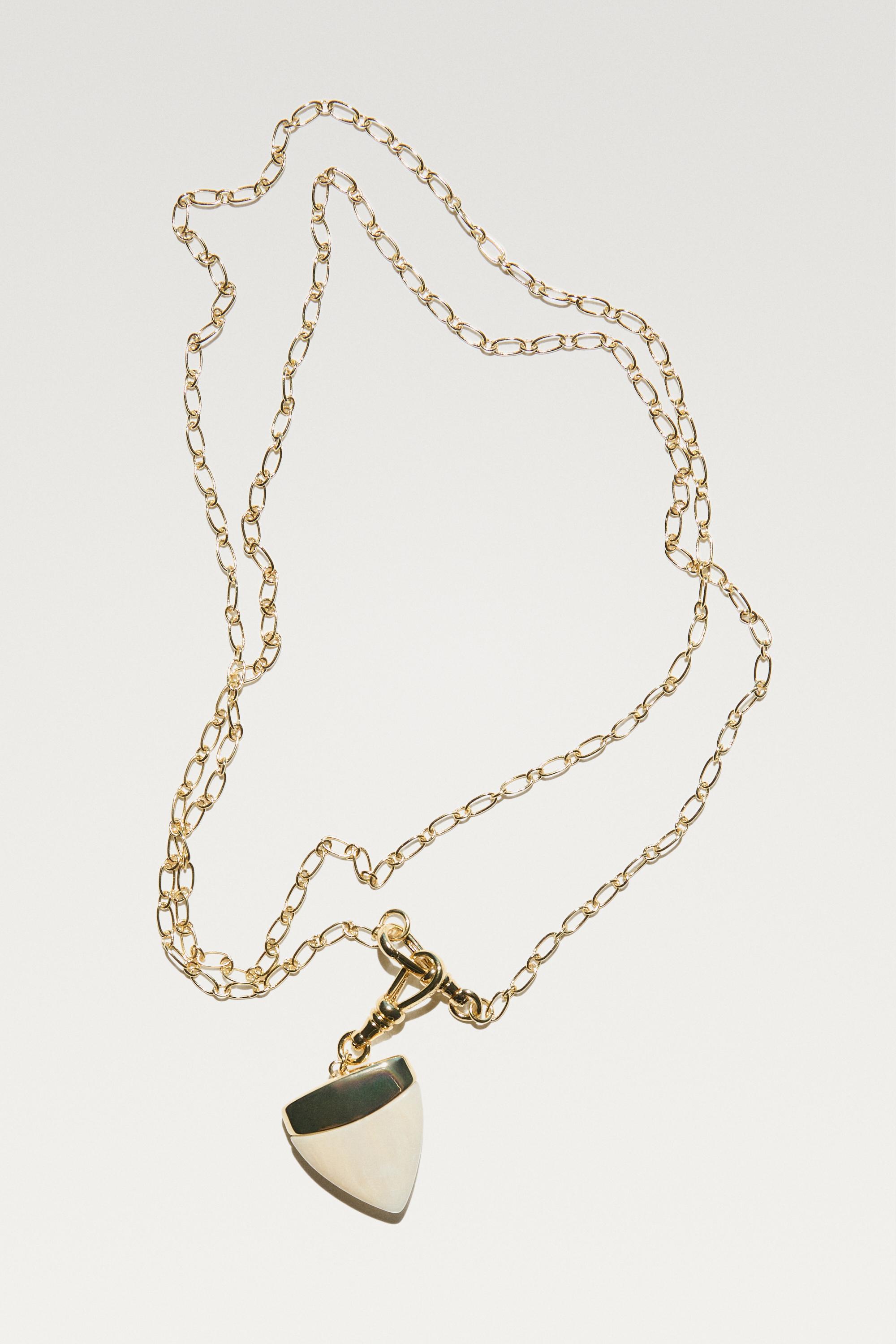 Stone tusk necklace — GOLDEN