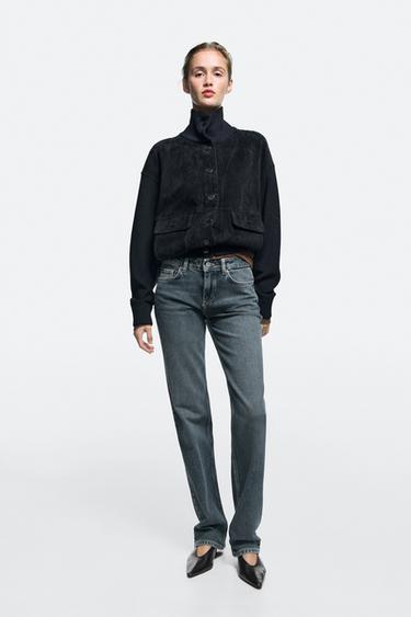 Low-rise straight-leg jeans — MEDIUM BLUE 1