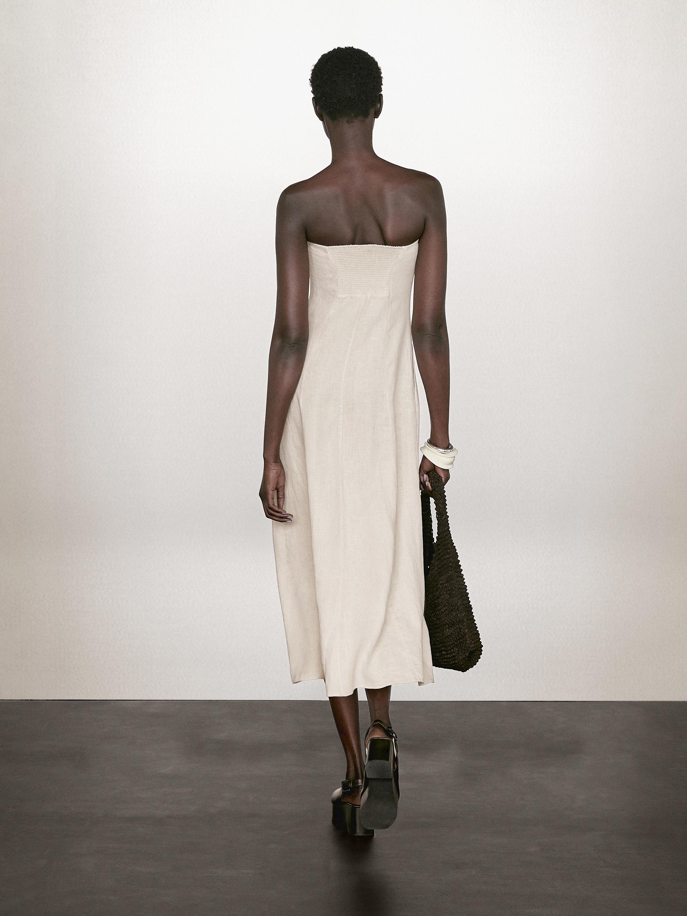 Long strapless dress