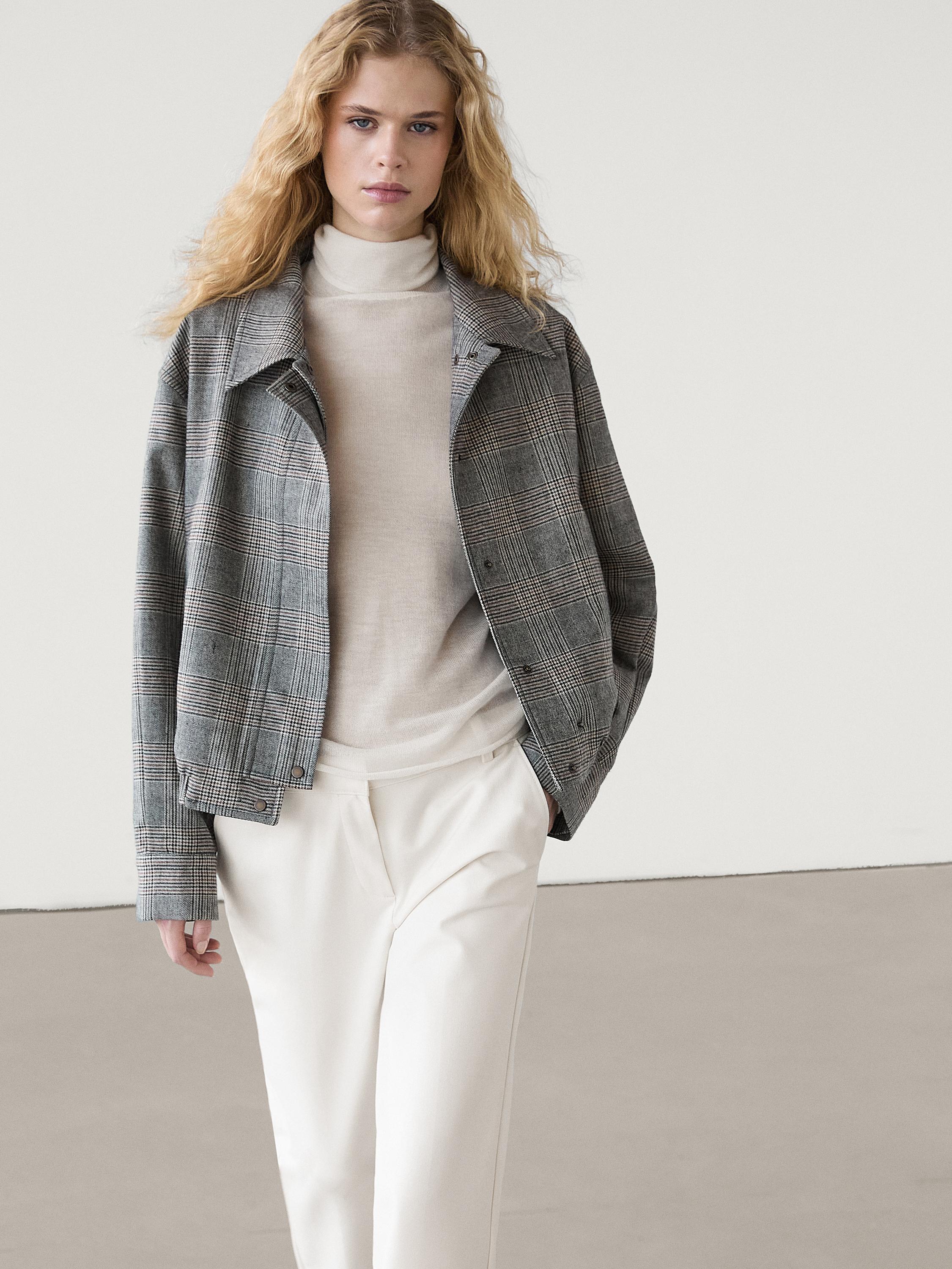 Straight-leg technical fabric trousers