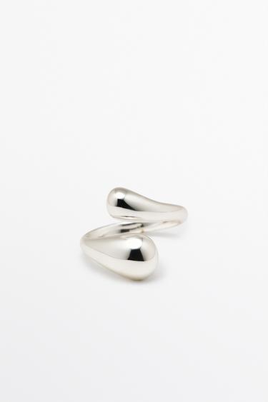 Double teardrop ring — SILVER 1
