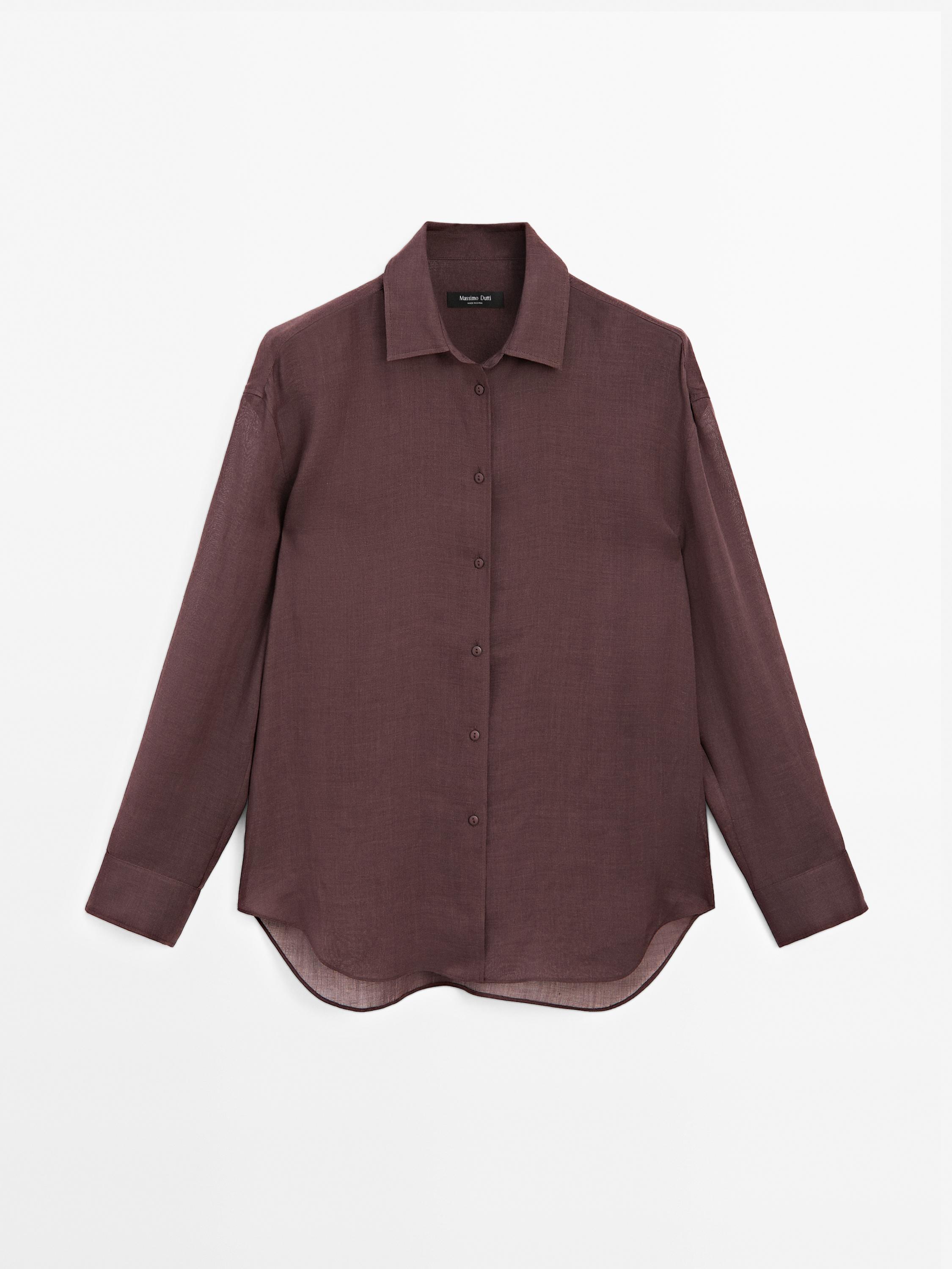 Flowing ramie blend shirt