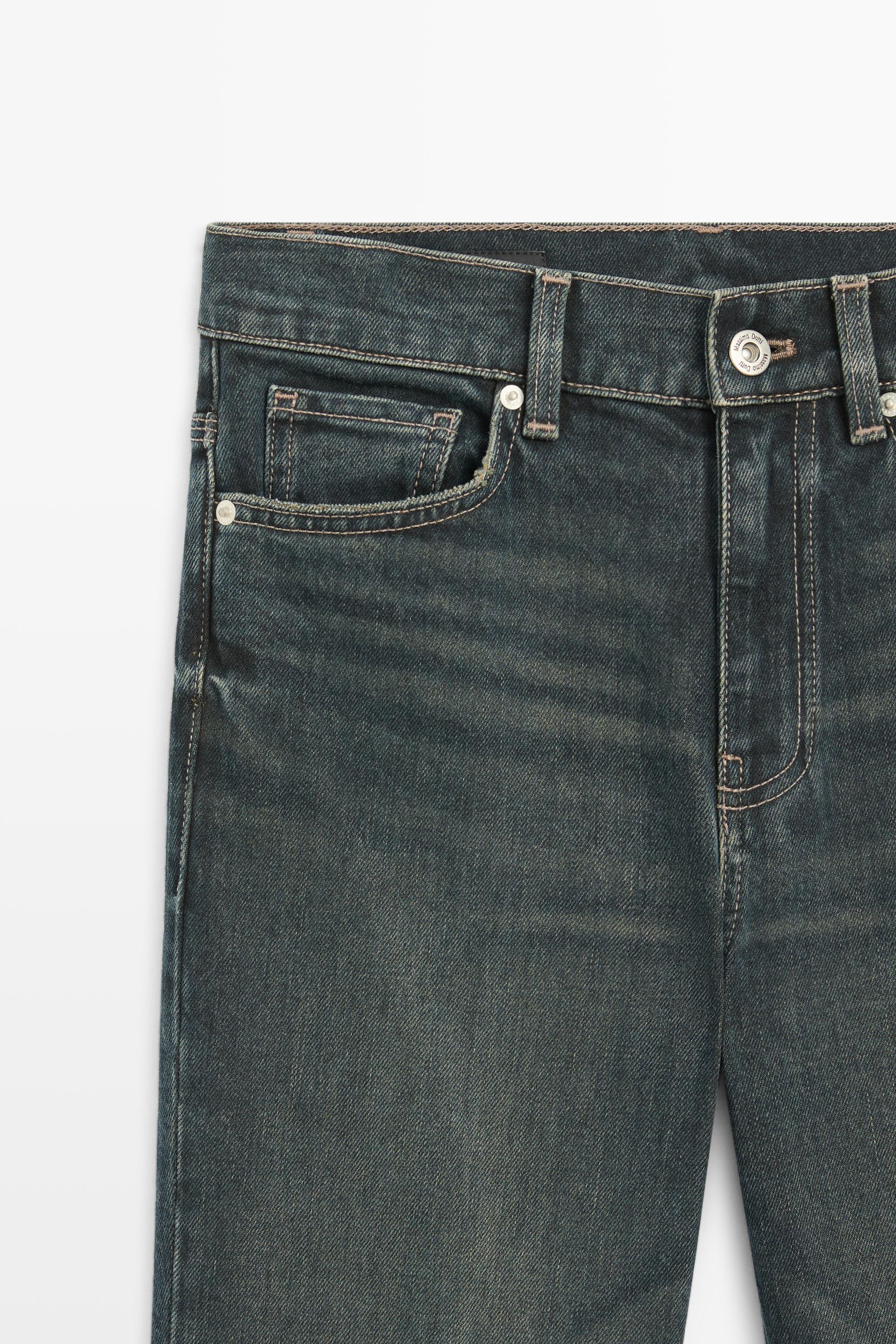 Mid-waist flare fit jeans — Dark blue