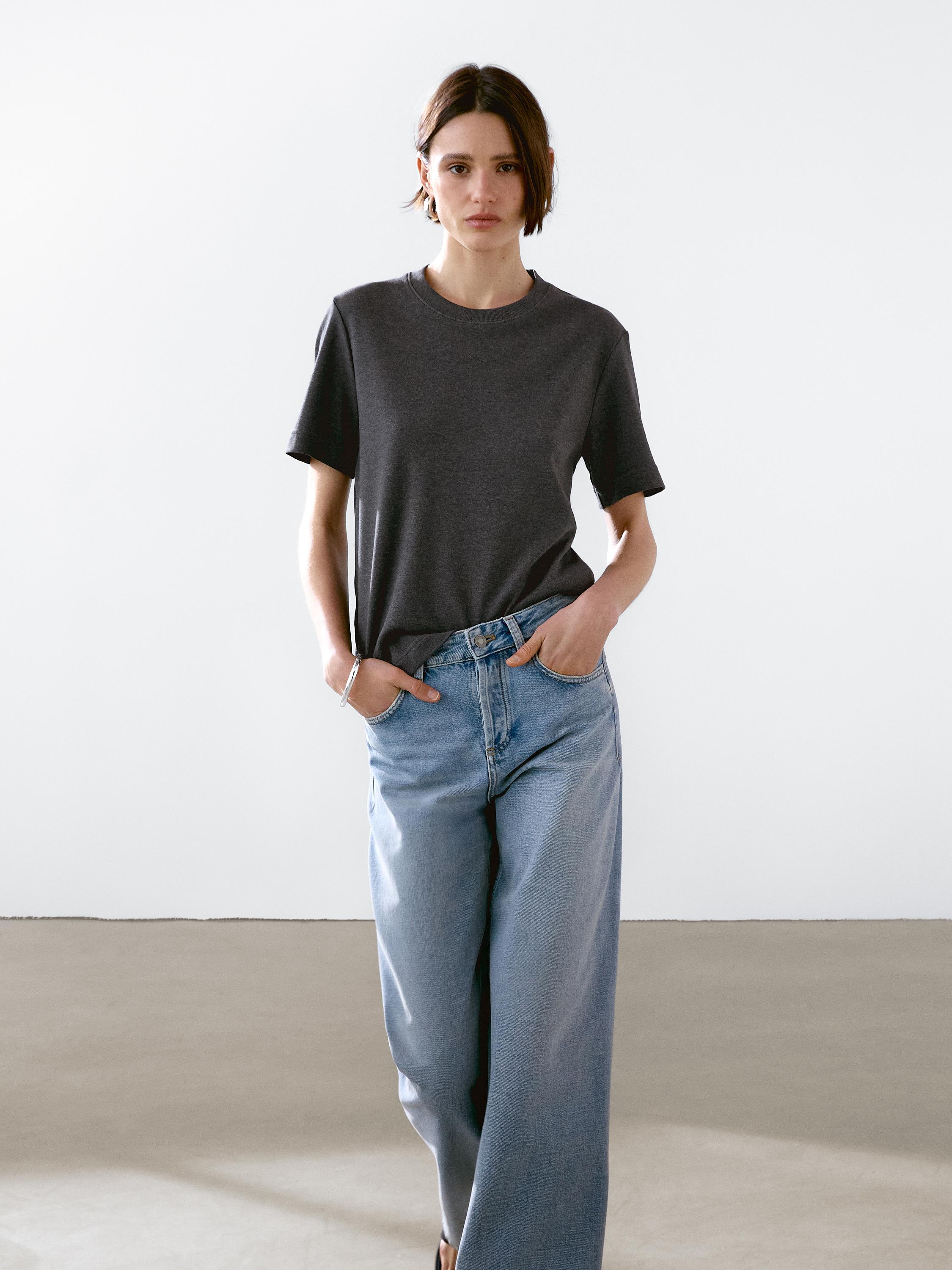 100% cotton interlock crew neck T-shirt