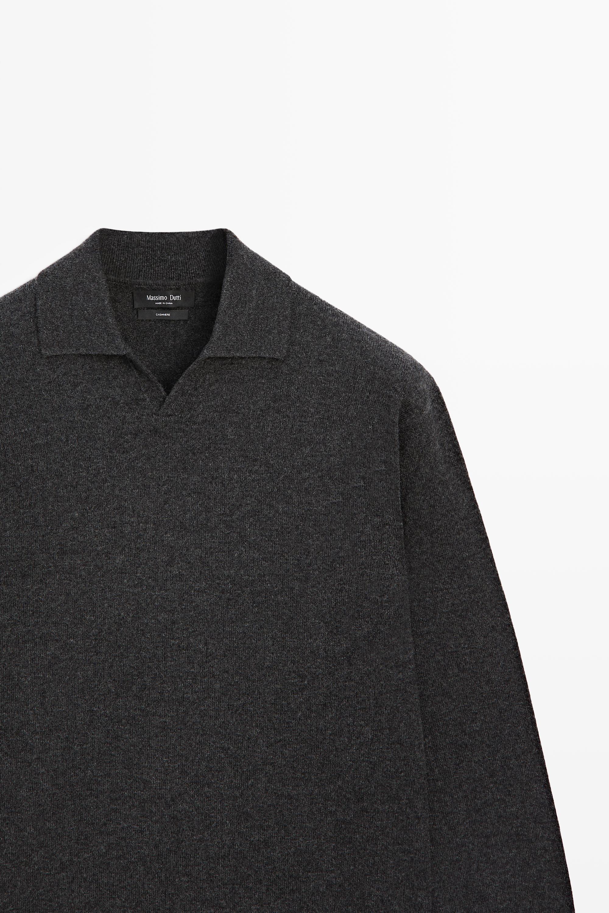 100% cashmere knit polo sweater - thumbnail 10