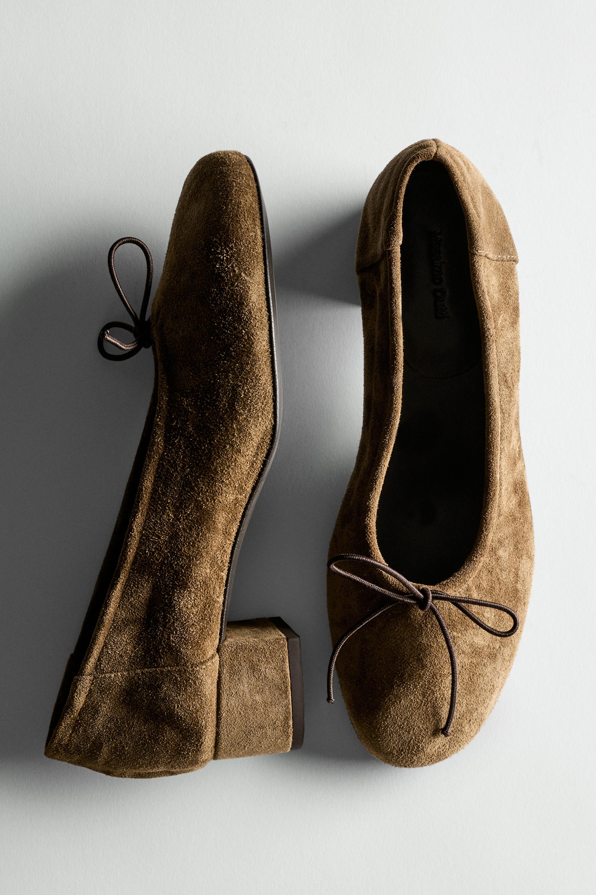 High-heel ballerinas — CAMEL