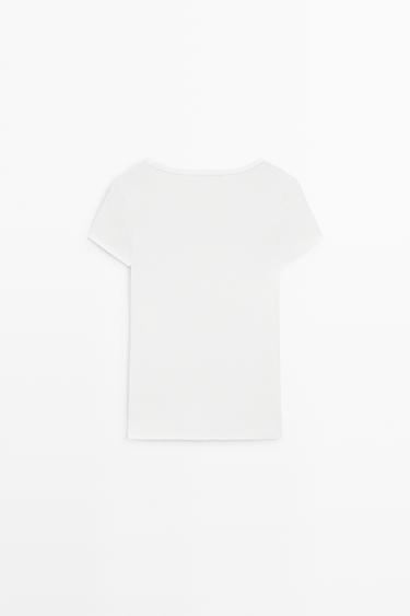Square-neck short sleeve T-shirt — WHITE 6