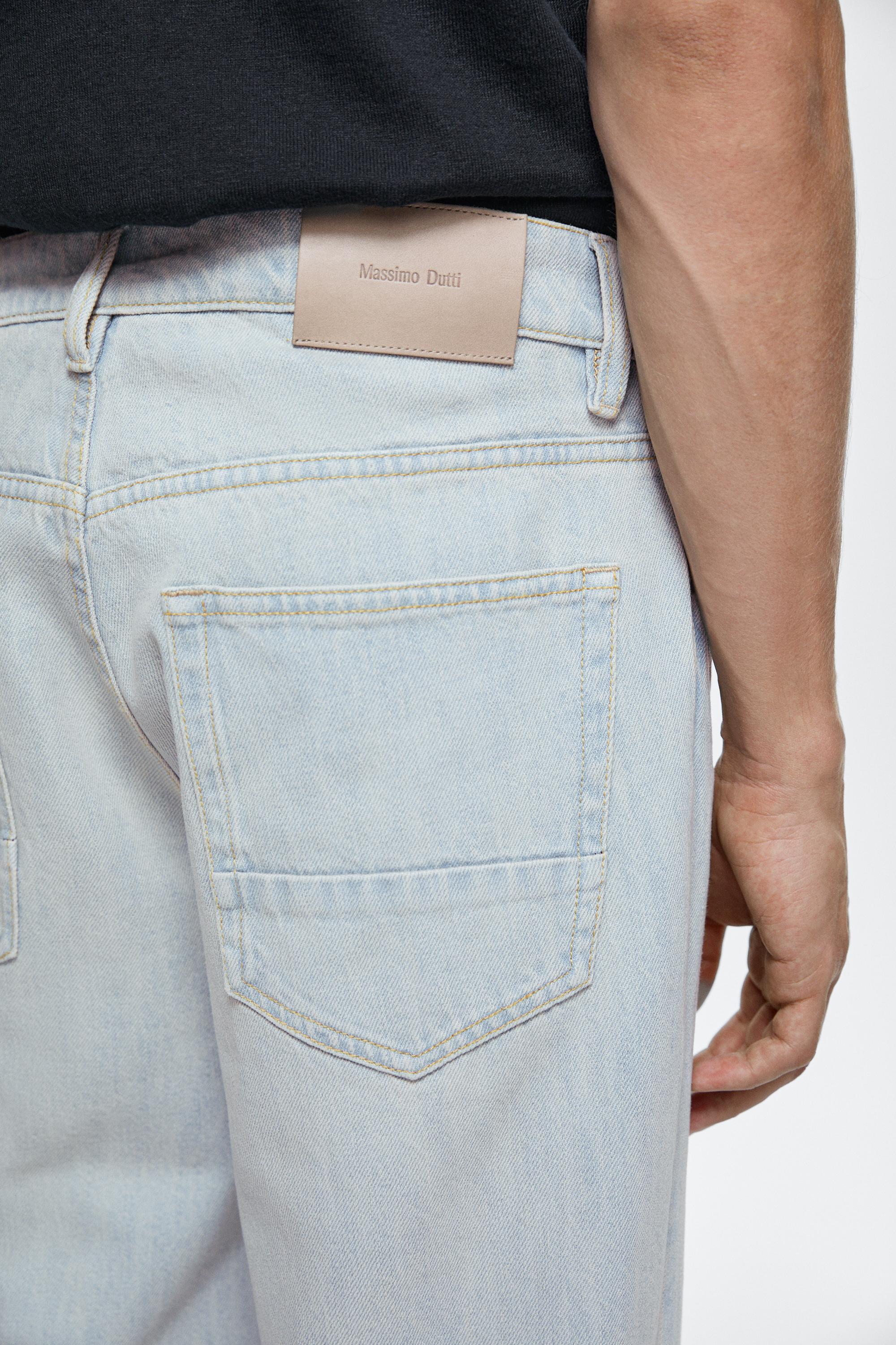 Slim fit cropped jeans — DARK BLUE