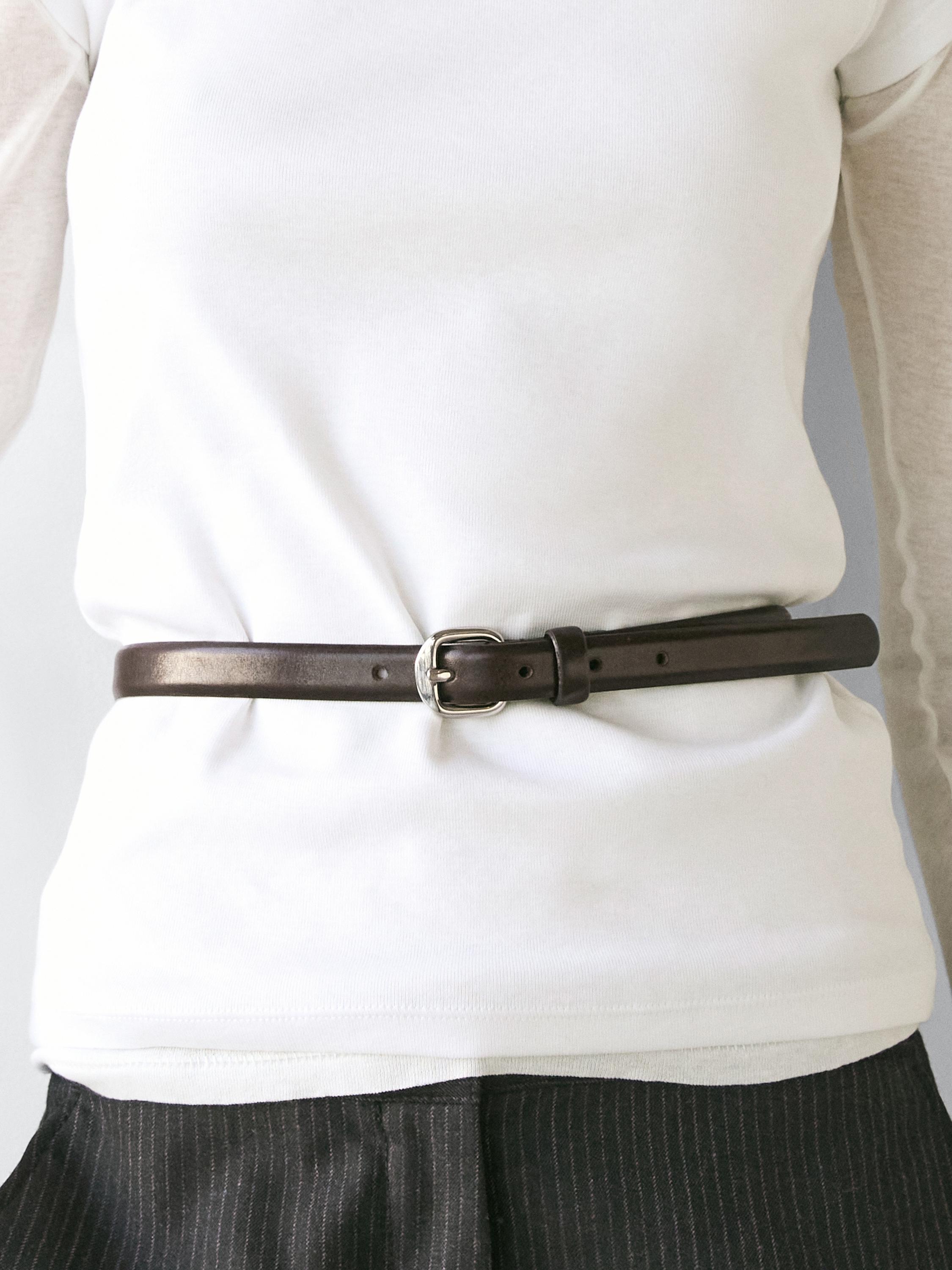 100% cotton semi-sheer T-shirt with collar detail — Off white