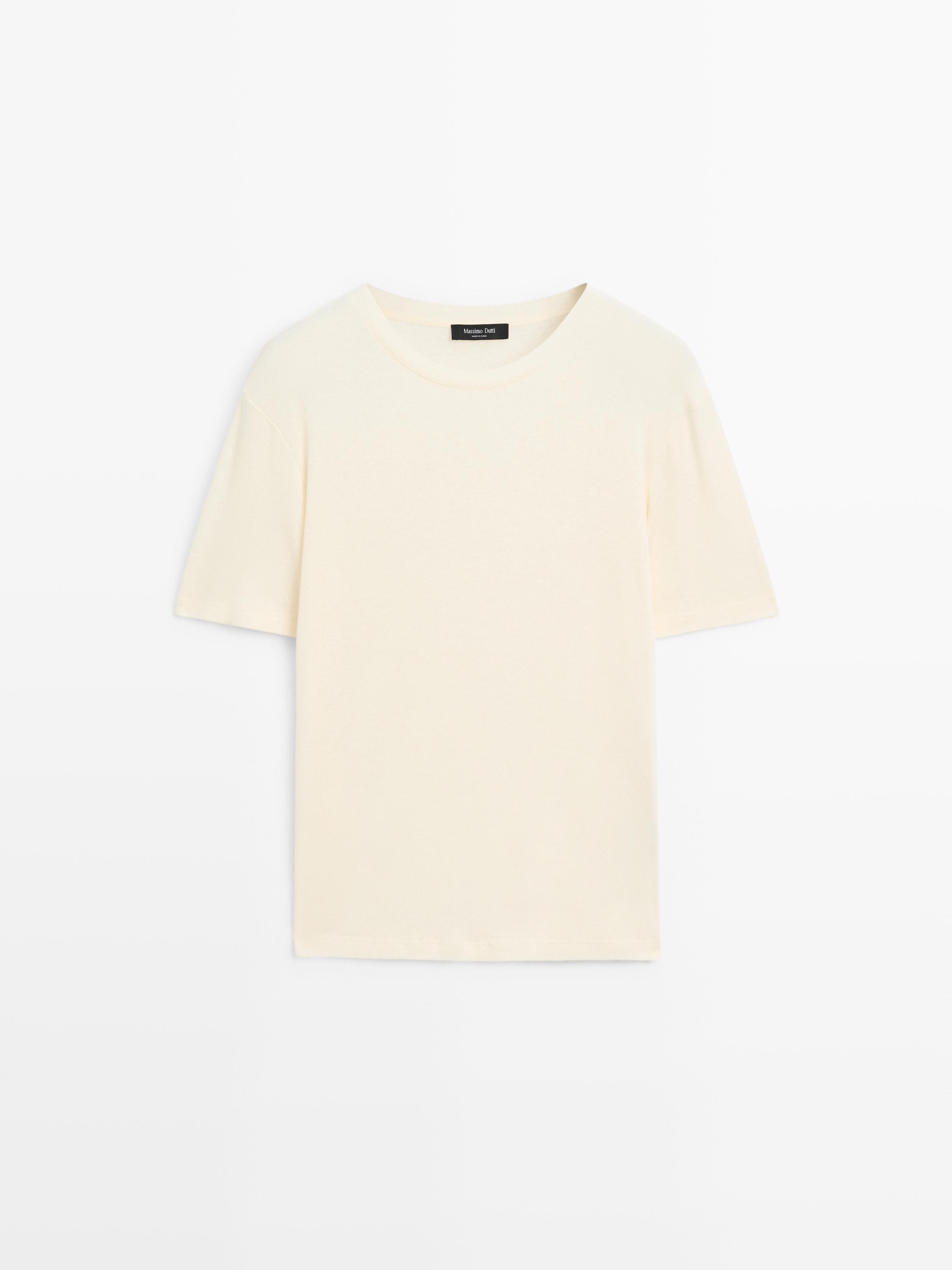 Short sleeve cotton blend T-shirt