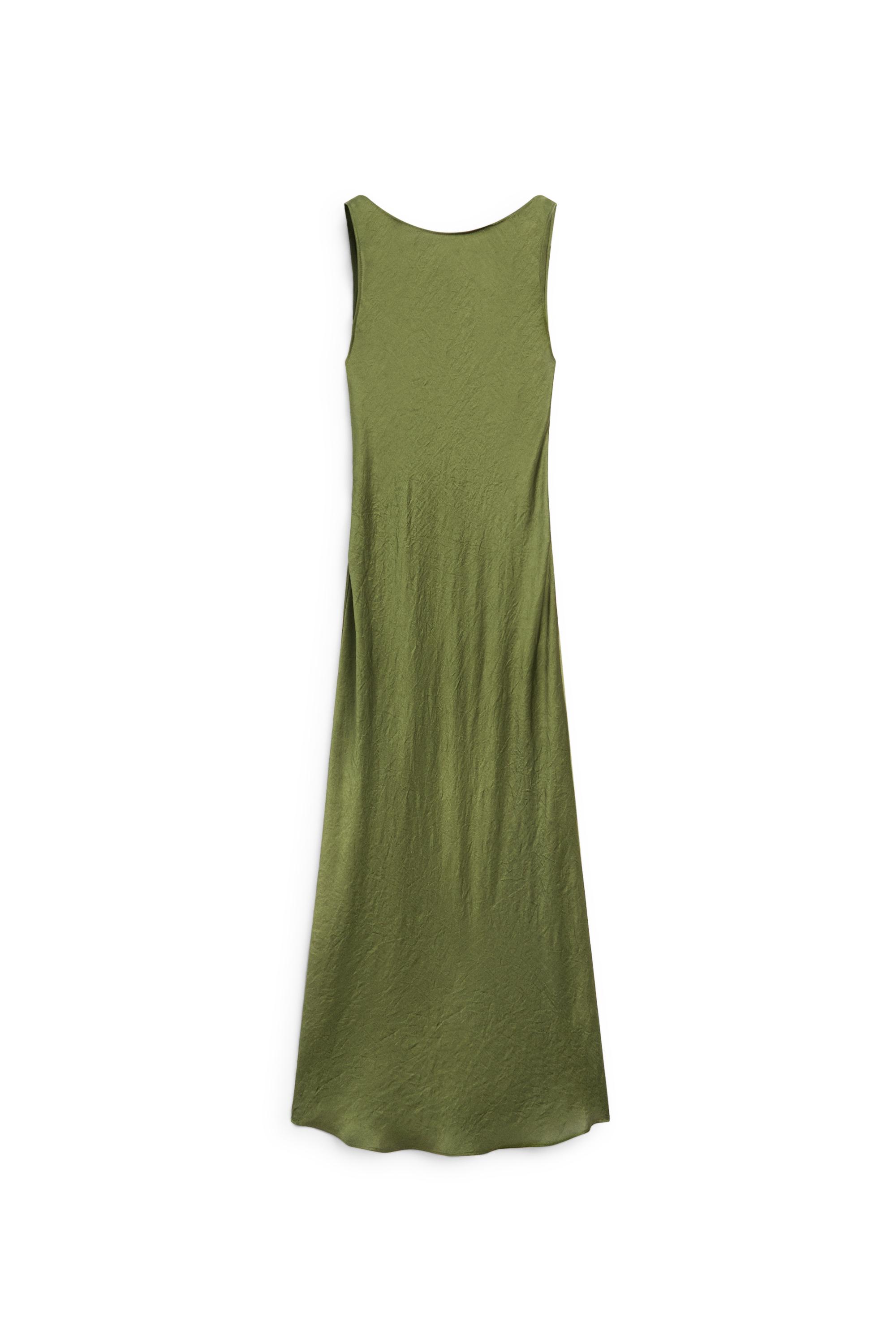 Flowing midi dress — GREEN