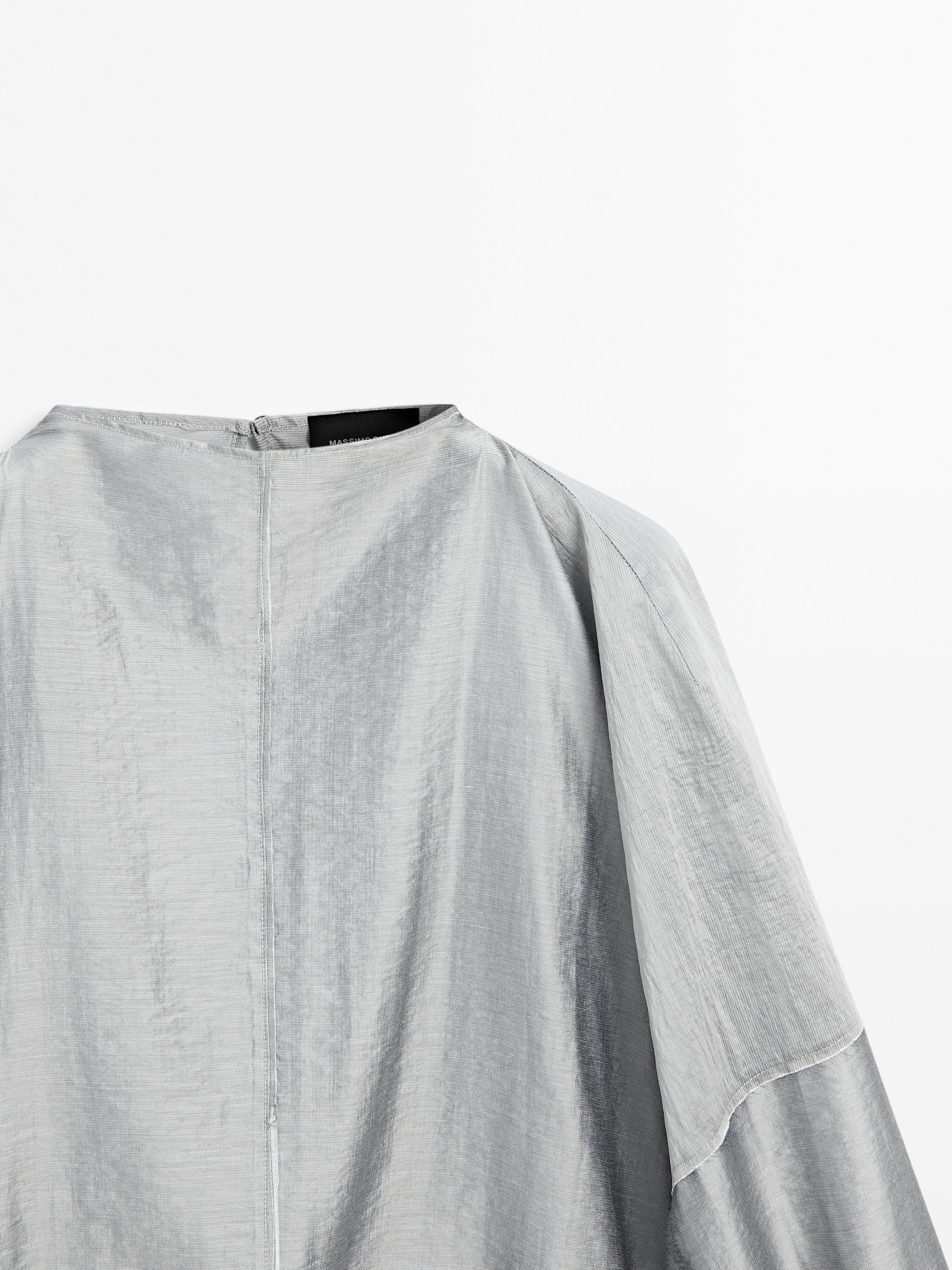 Balloon blouse with funnel collar - Studio