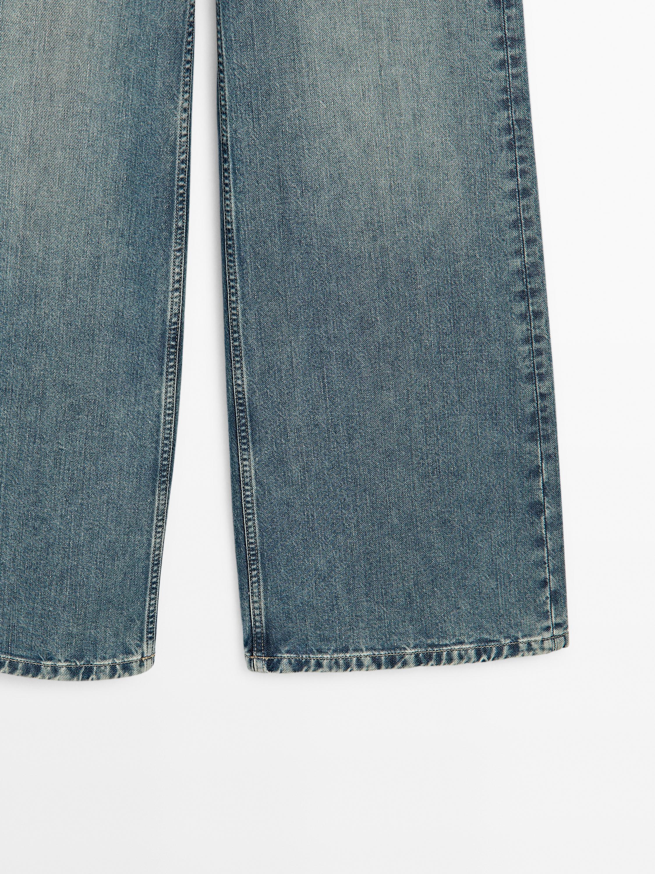 High-waist wide-leg jeans