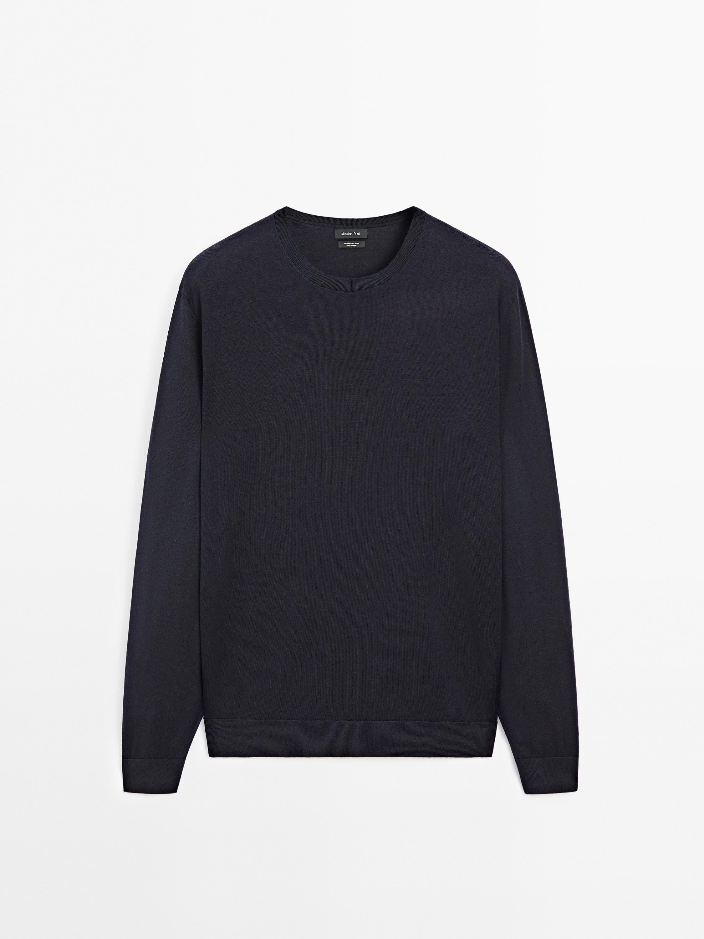 100% merino wool knit sweater